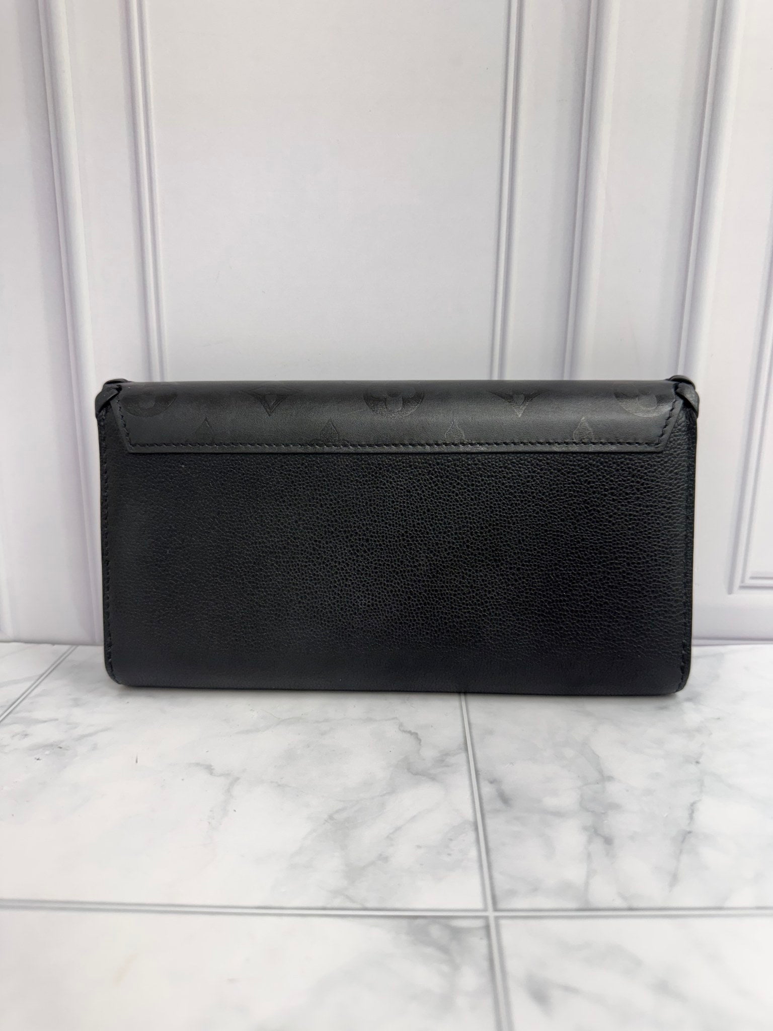 Louis Vuitton Black Monogram Cuir Plume Very Sarah Wallet