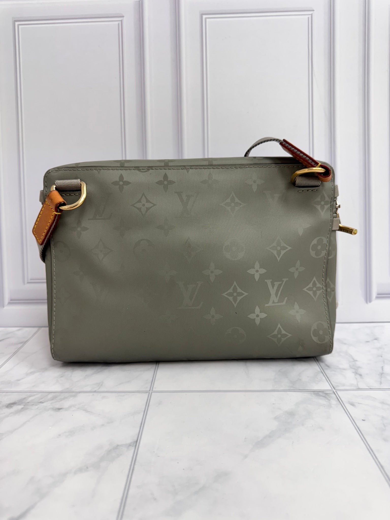 Louis Vuitton Titanium Monogram Messenger Crossbody Bag PM