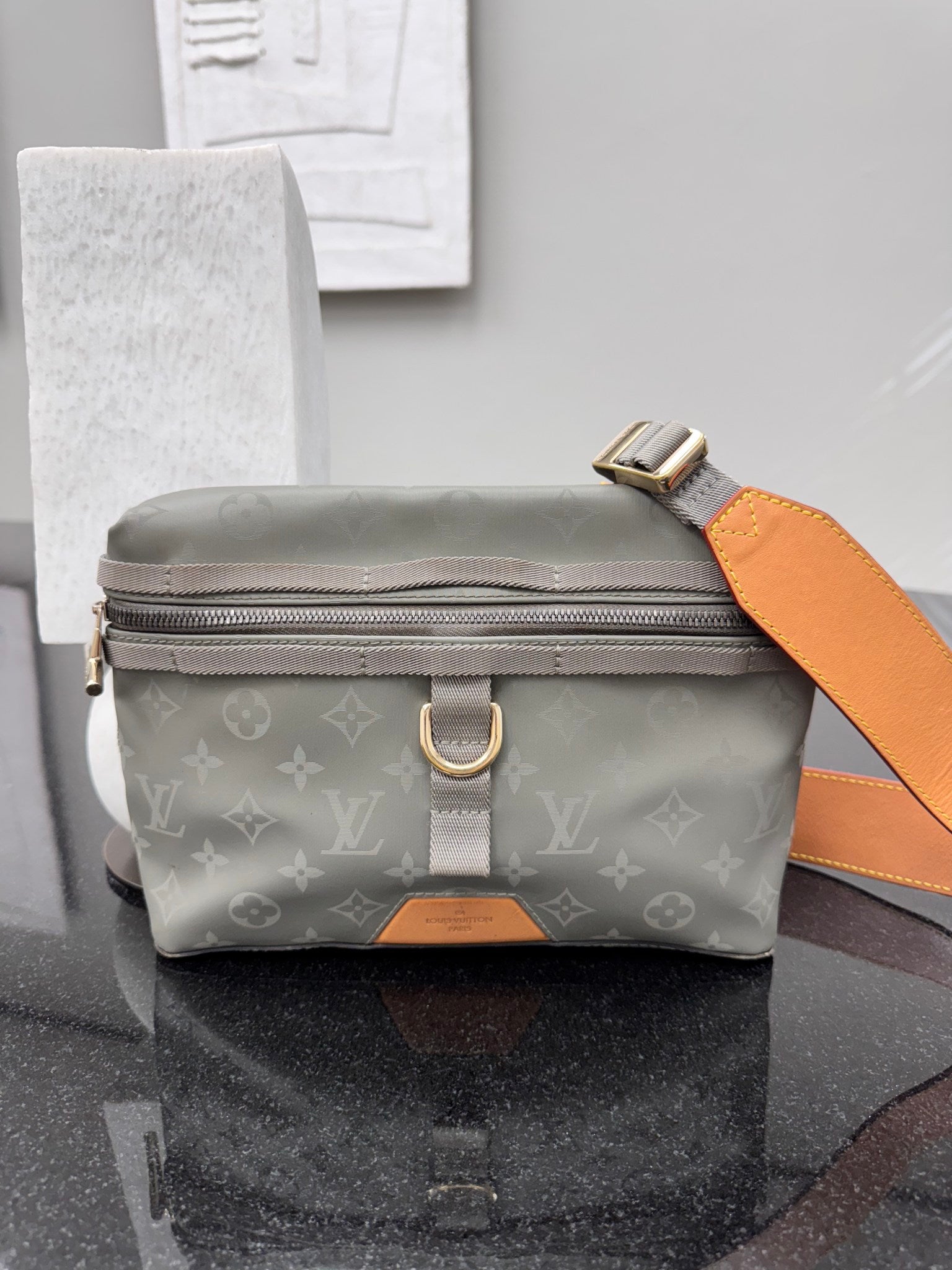 Louis Vuitton Titanium Monogram Messenger Crossbody Bag PM