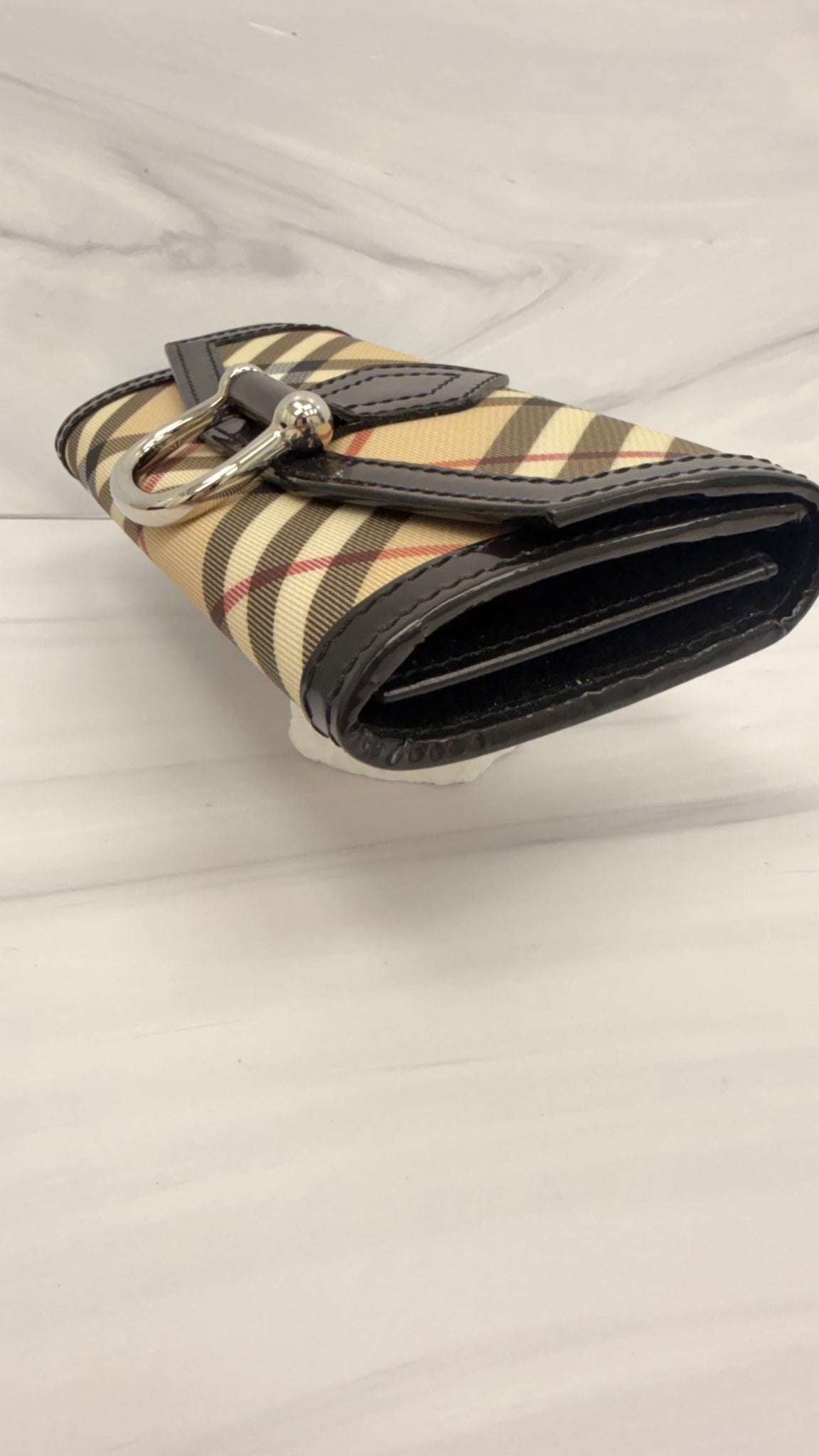 BRAND NEW - Burberry Beige Coated Canvas Nova Check Long Wallet