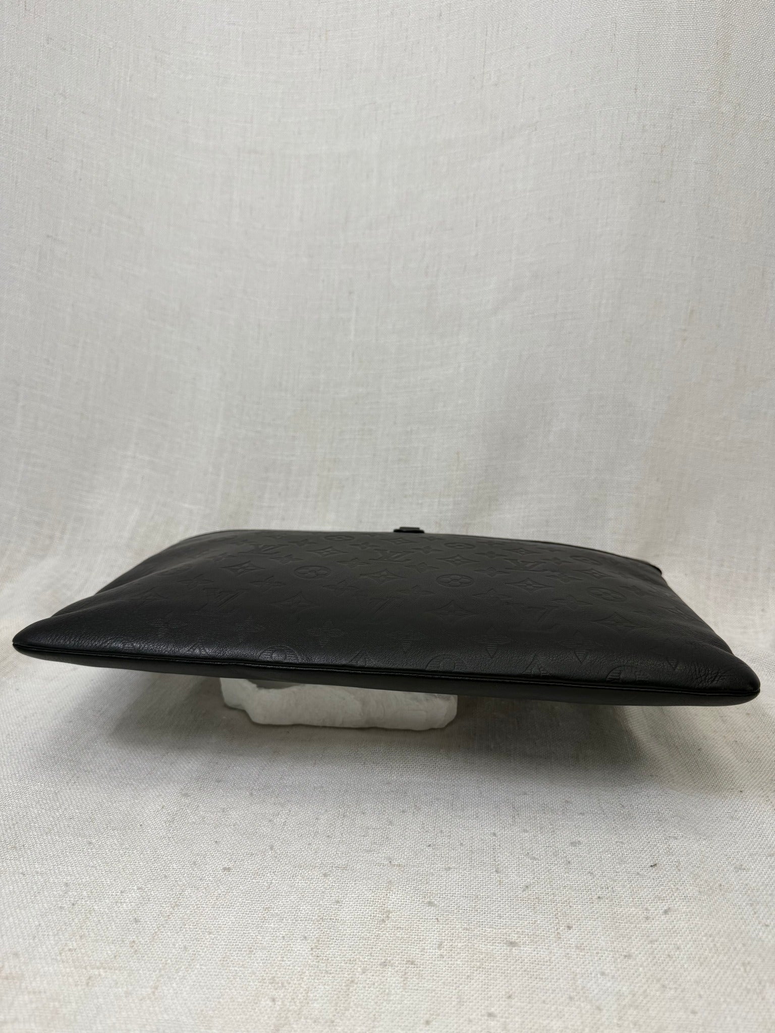 Louis Vuitton Black Shadow Monogram Pochette Voyage Souple Pouch