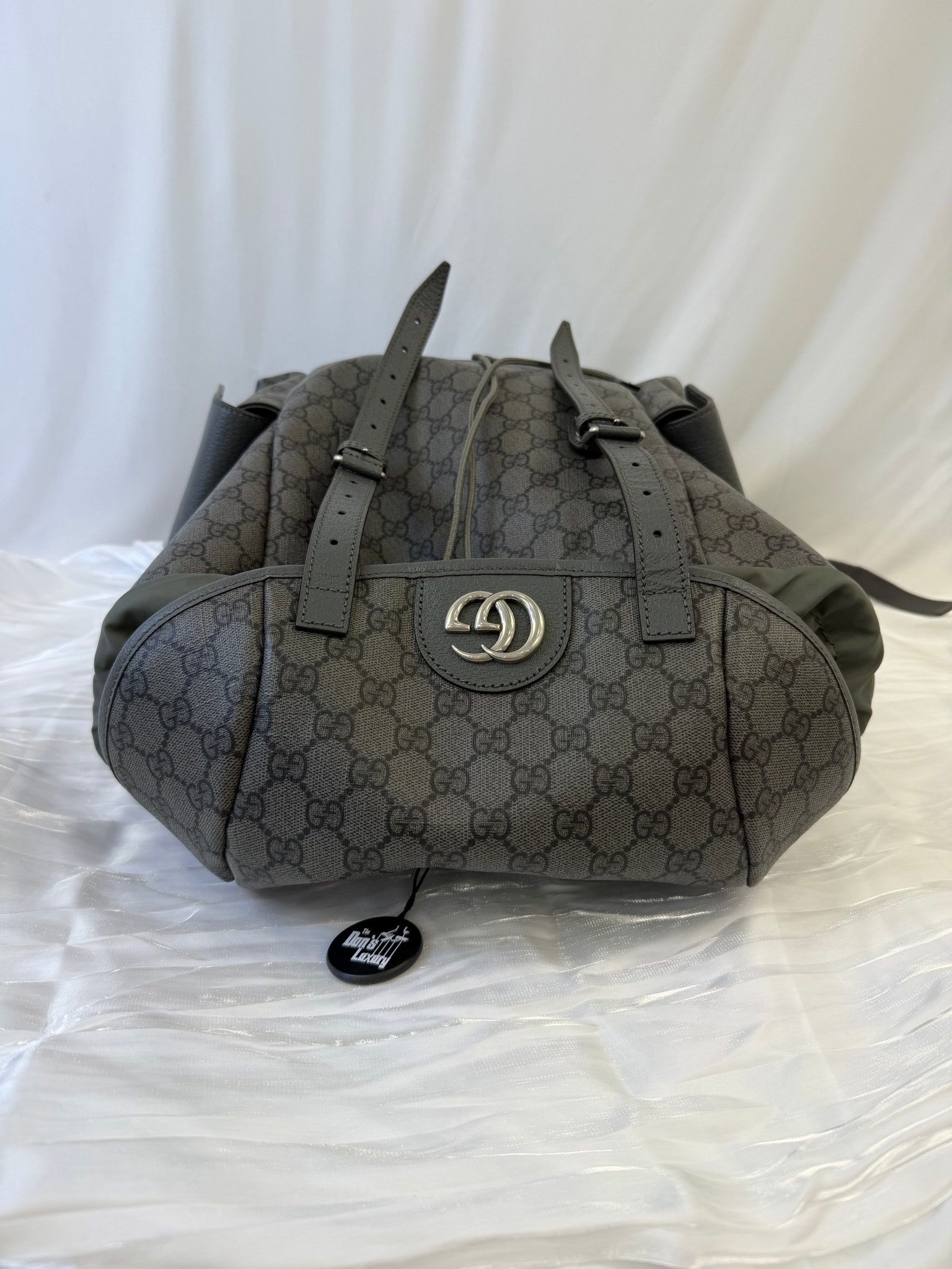 Gucci Gray Coated Canvas Ophidia Backpack