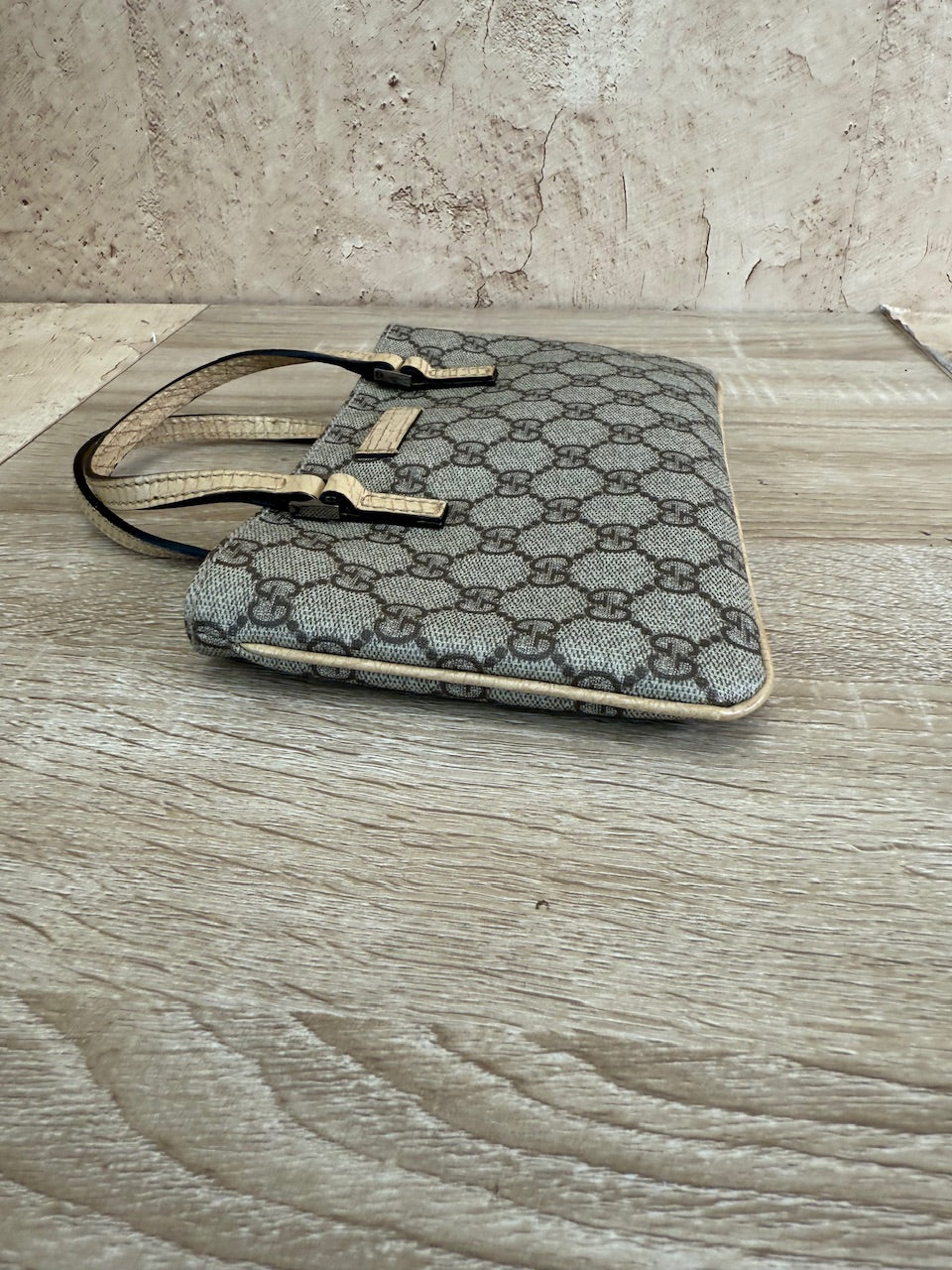 Gucci GG Brown Coated Canvas Mini Tote