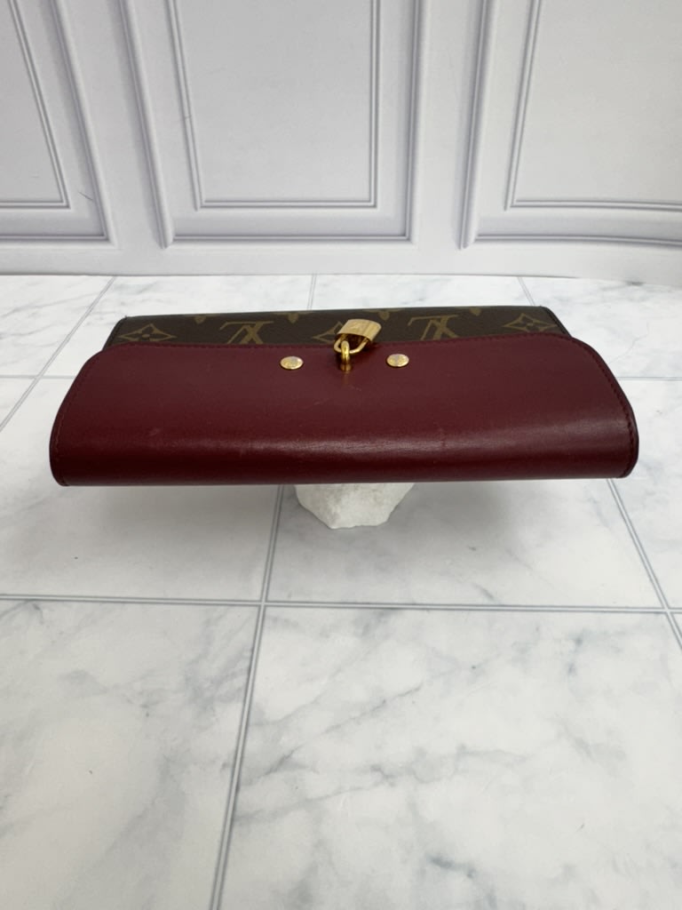 Louis Vuitton Monogram & Burgundy Portefeuille Venus Wallet