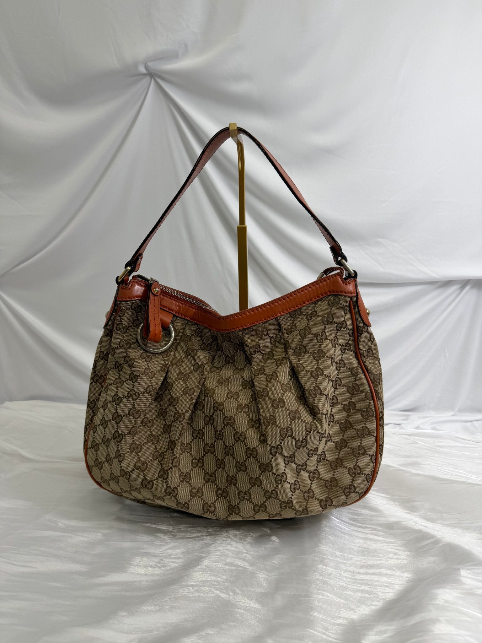 Gucci Brown GG Canvas Sukey Hobo Bag