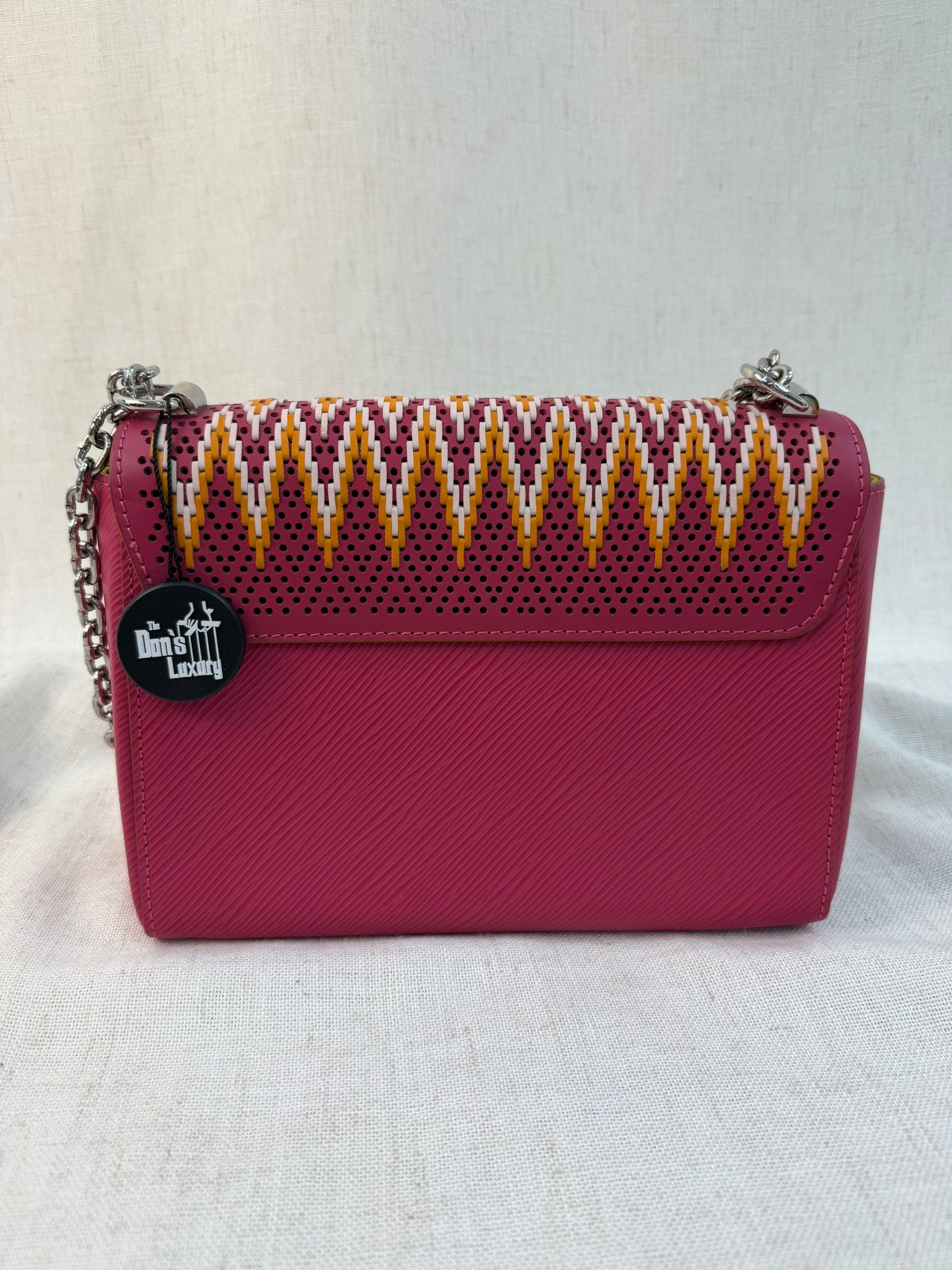 Louis Vuitton Pink Epi Leather Limited Edition Stitched Twist MM
