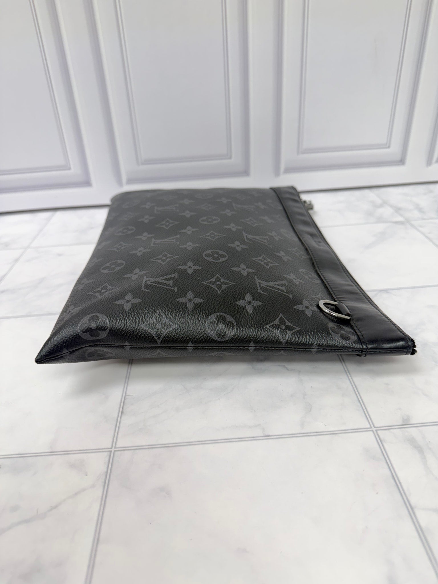 Louis Vuitton Monogram Eclipse Pochette To Go Clutch