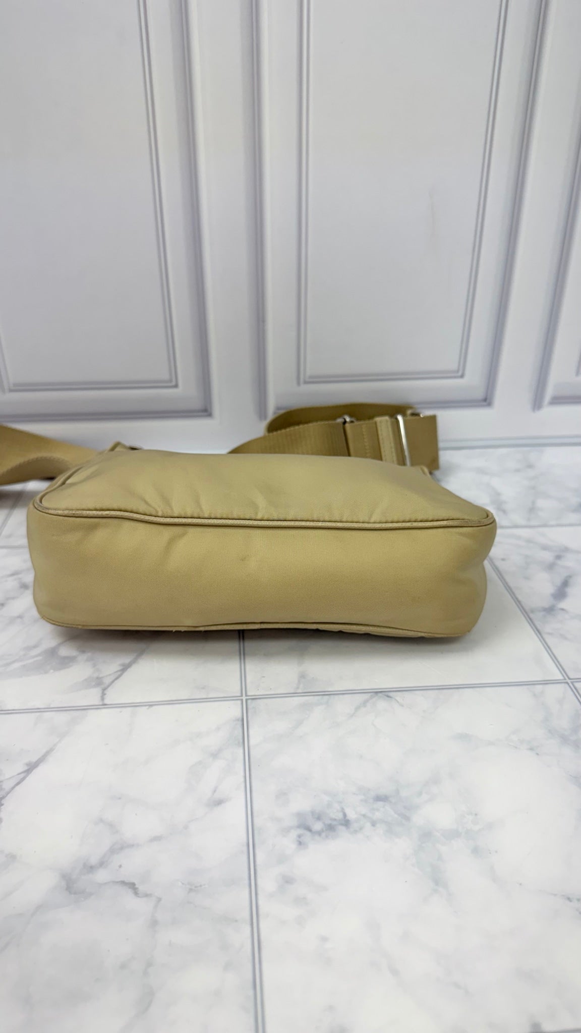 Prada Beige Nylon Re-Edition Crossbody Bag