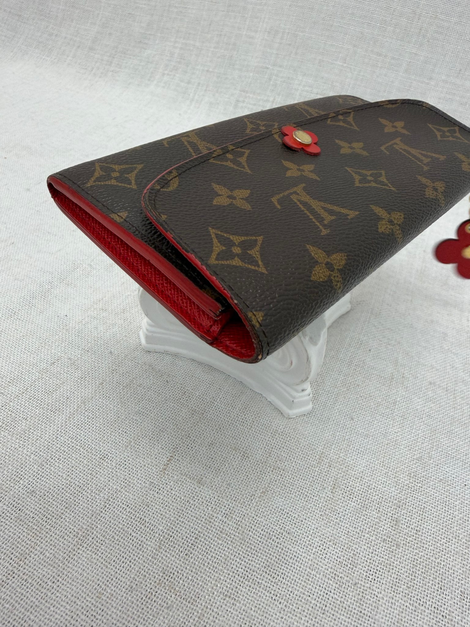 Louis Vuitton Monogram & Red Flower Emilie Wallet
