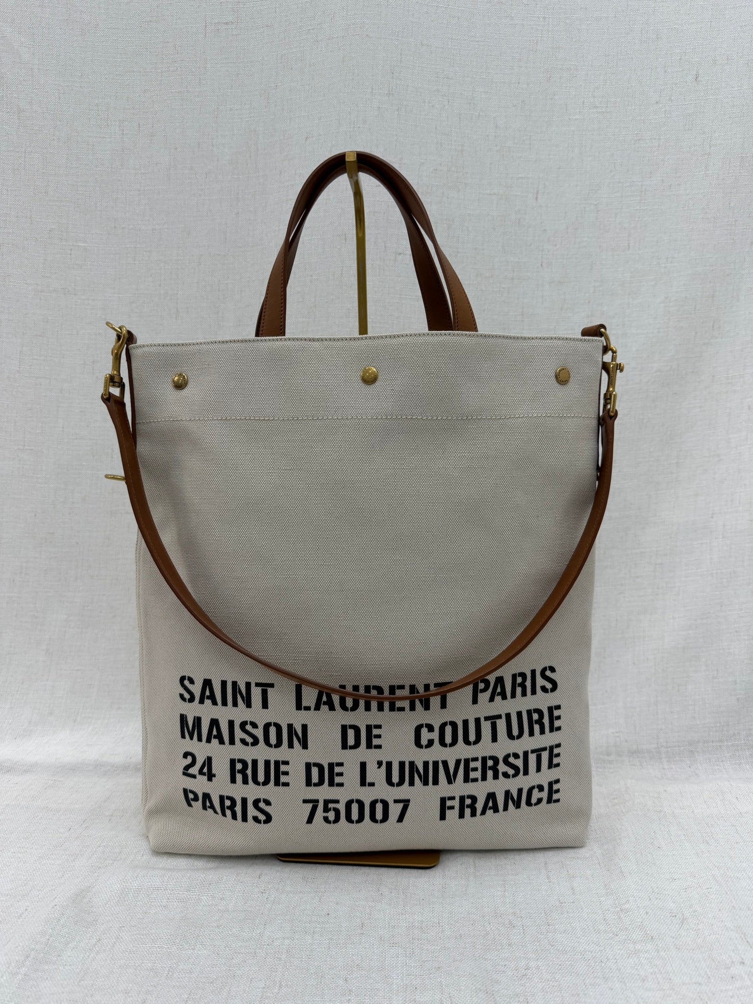 Saint Laurent YSL Canvas Universite Tote Bag