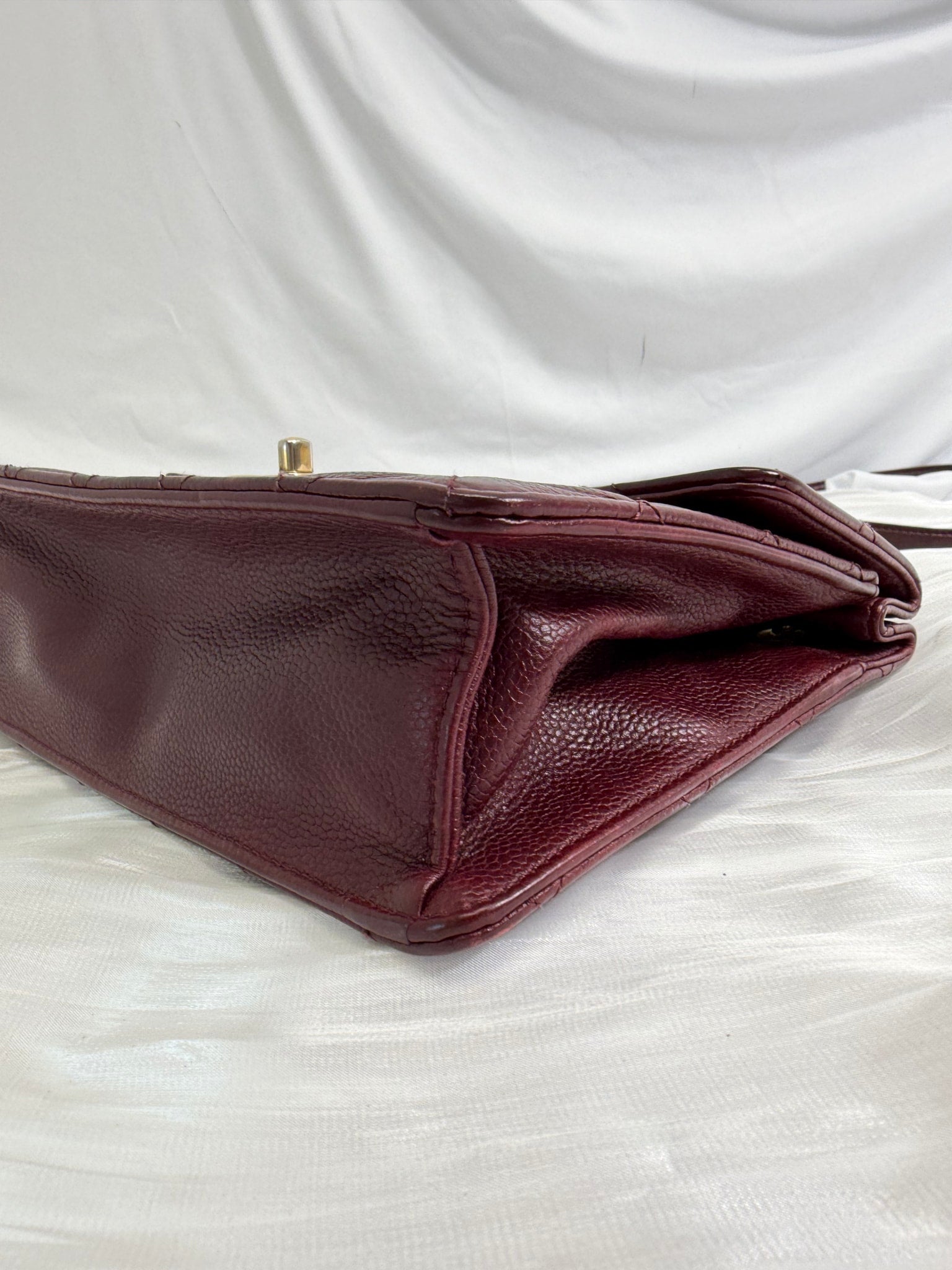 Chanel Burgundy Caviar Retro Flap Bag