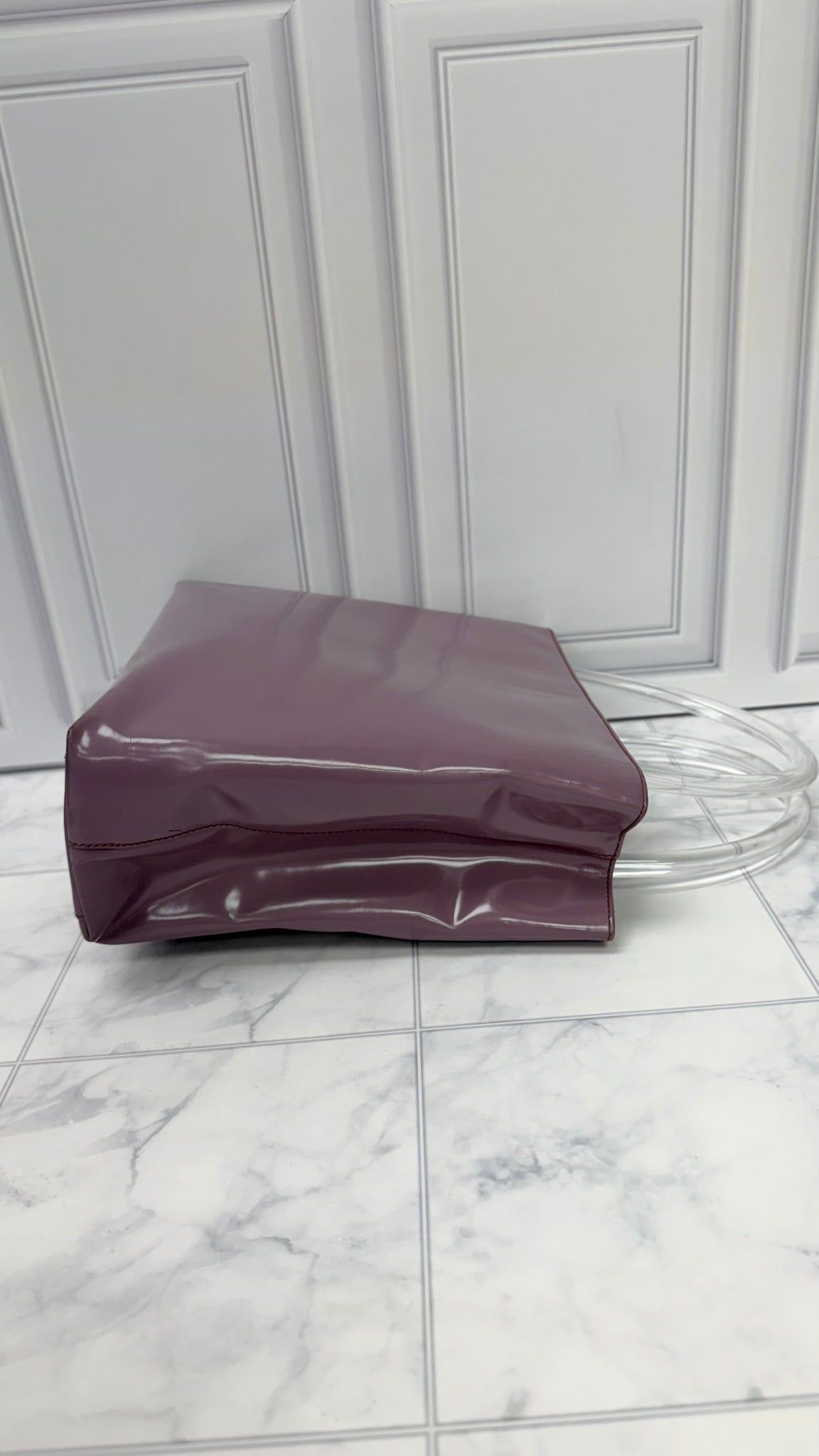 Prada Purple Patent Leather Handbag