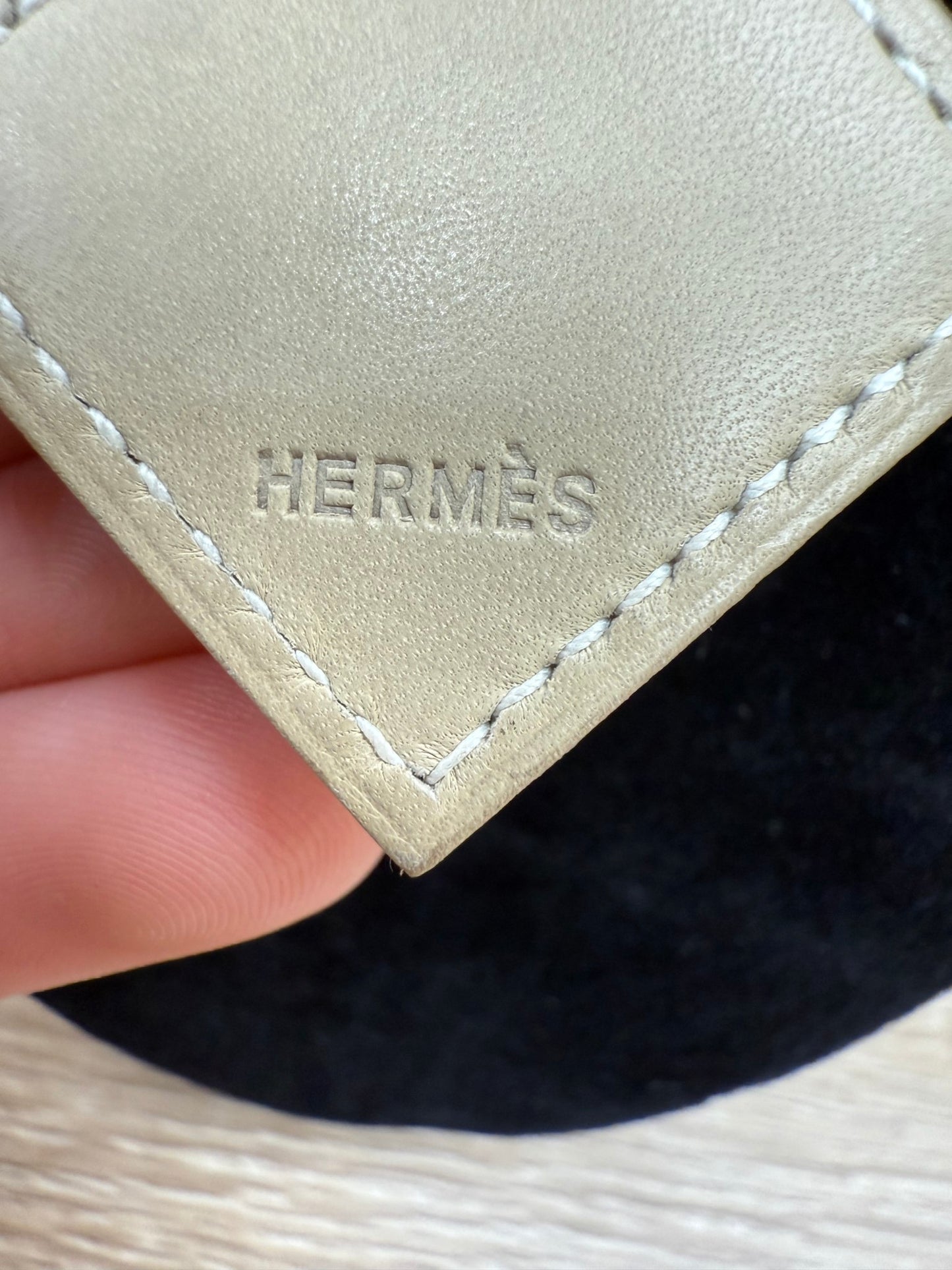 Hermes Tan Leather Pendant Necklace