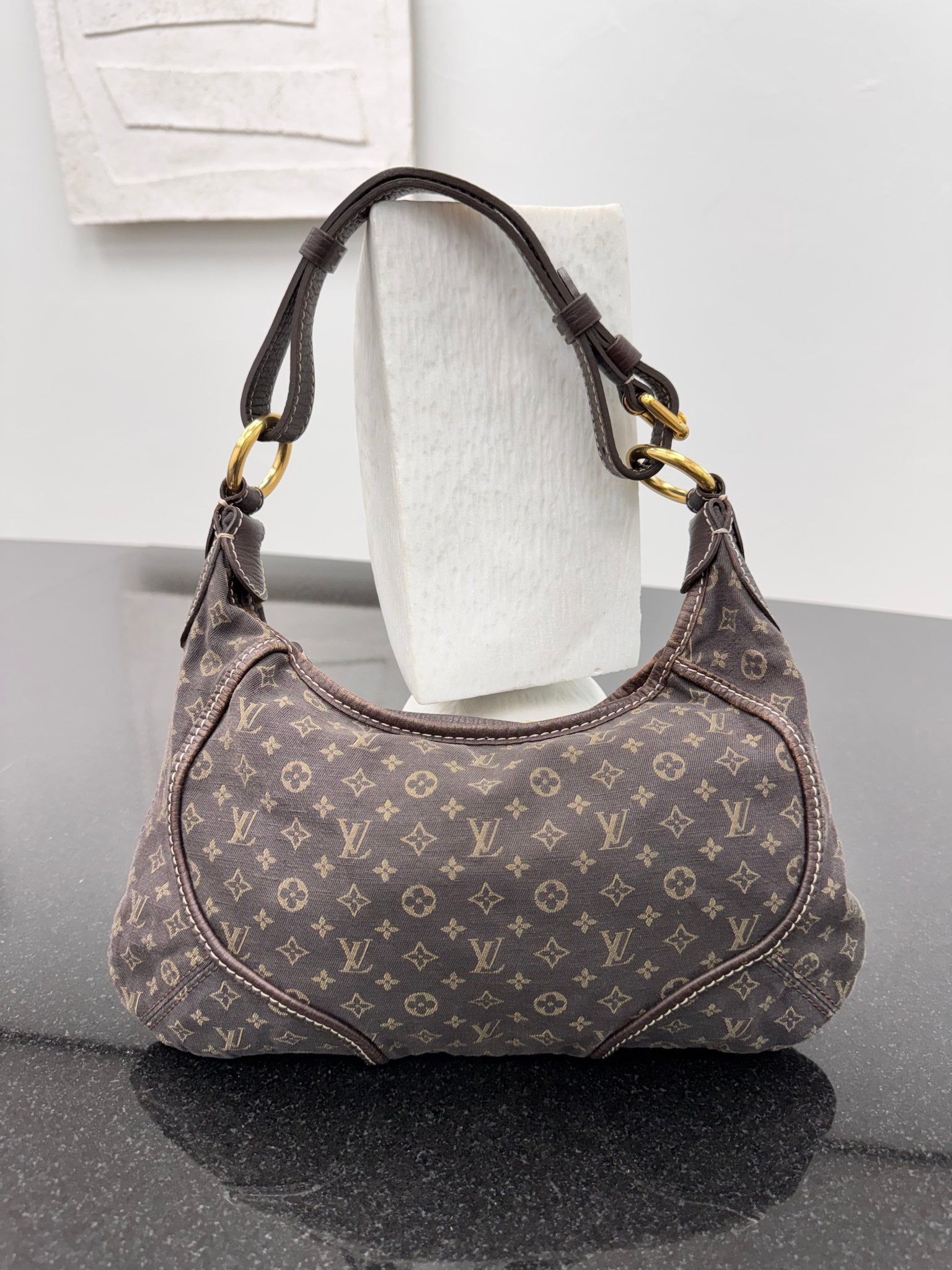 Louis Vuitton Monogram Mini Lin Canvas Manon PM Shoulder Bag