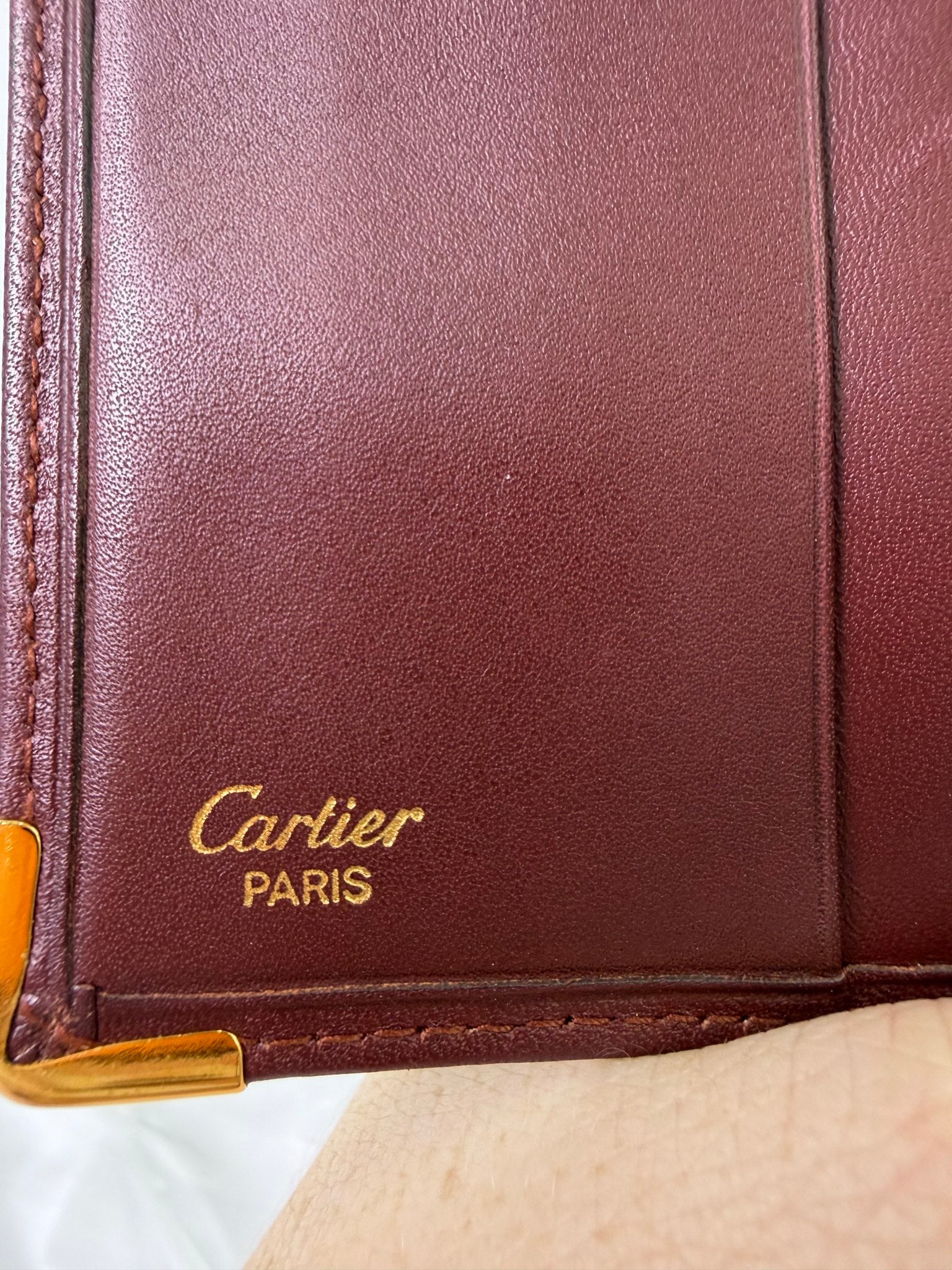 Cartier Bordeaux Leather Bifold Wallet