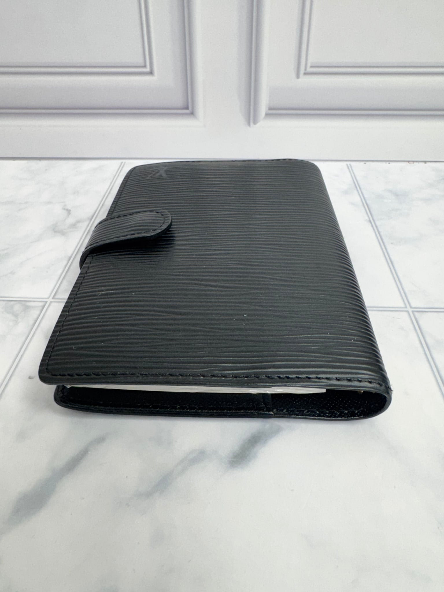 Louis Vuitton Black Epi Agenda PM