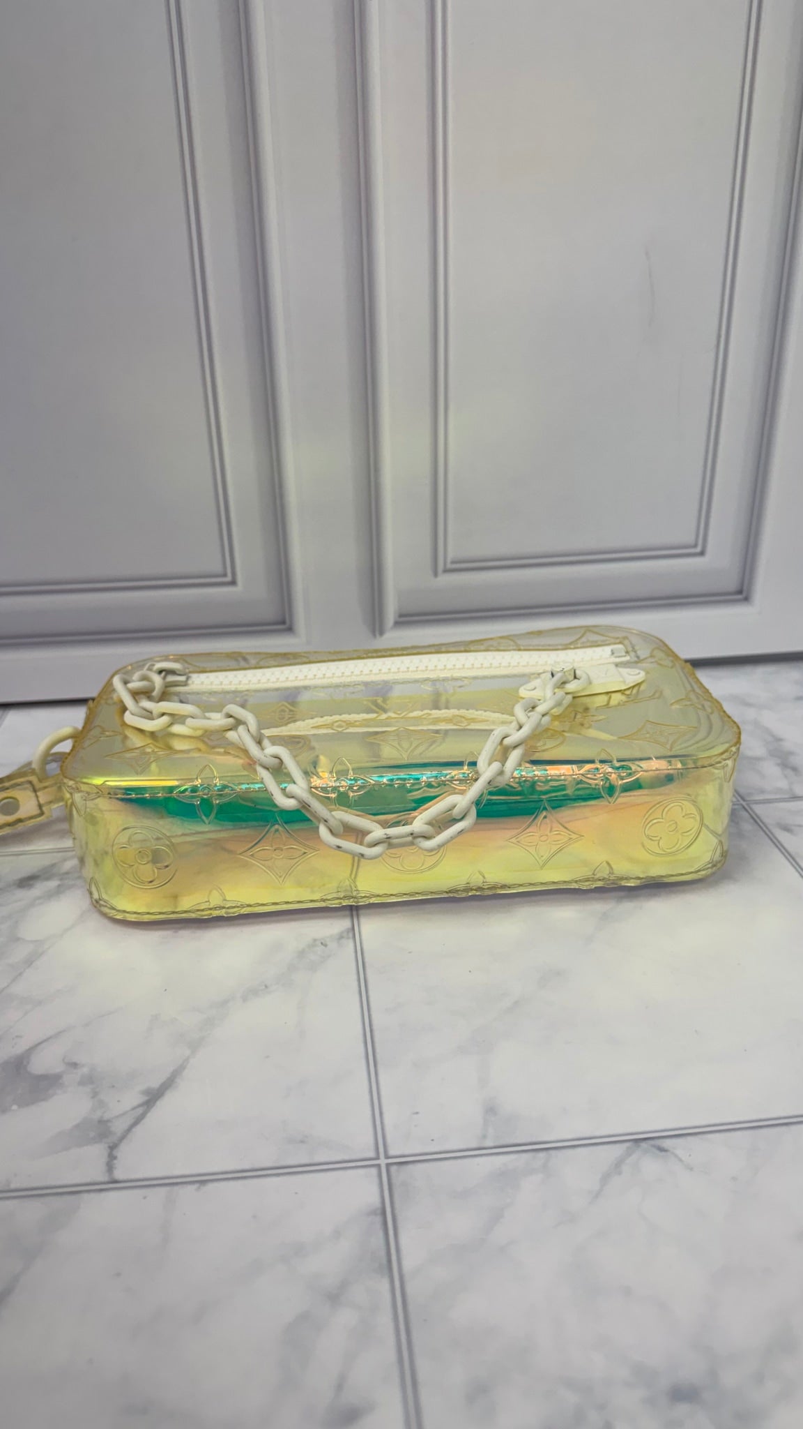 Louis Vuitton x Abloom Monogram Prism Iridescent Pochette Volga Wristlet