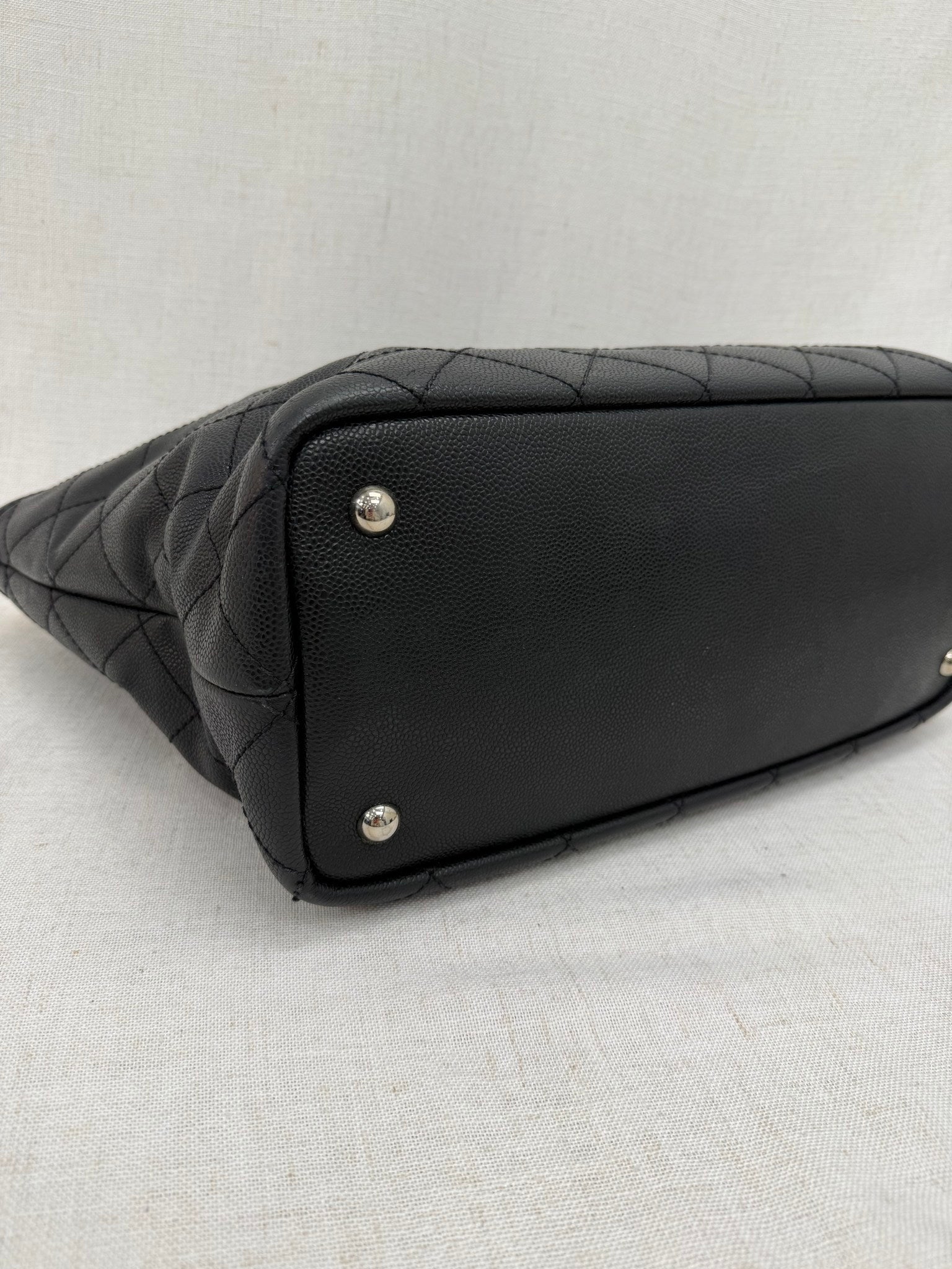 Chanel Black Quilted Caviar Large Fever Tote