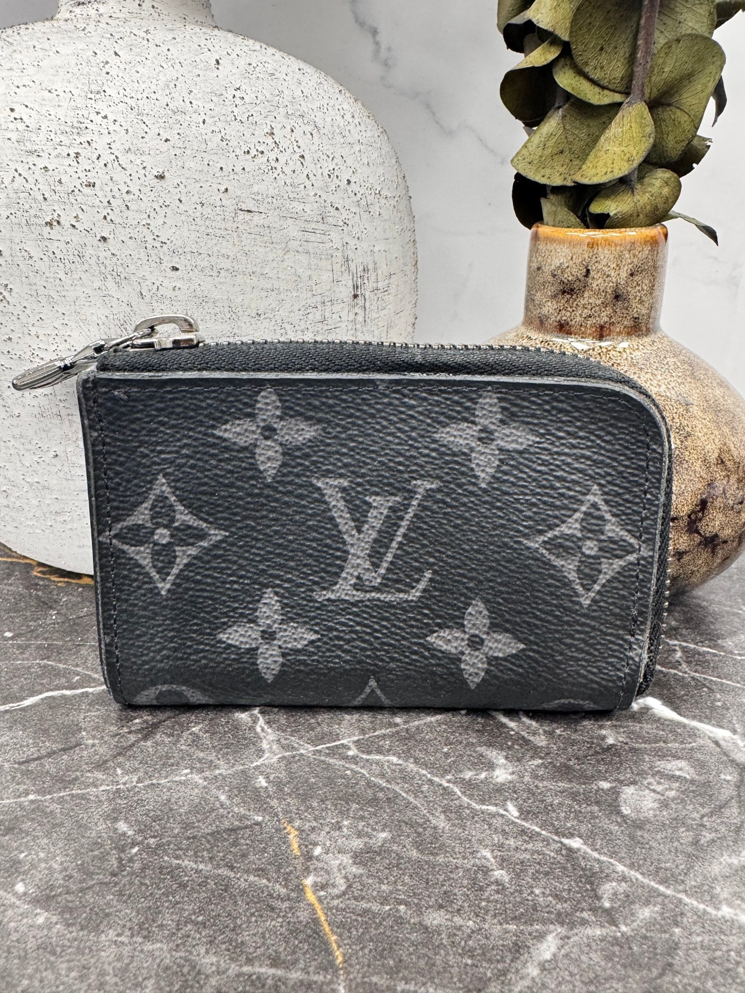 Louis Vuitton Monogram Eclipse Porte Monnaie Jour Coin Case