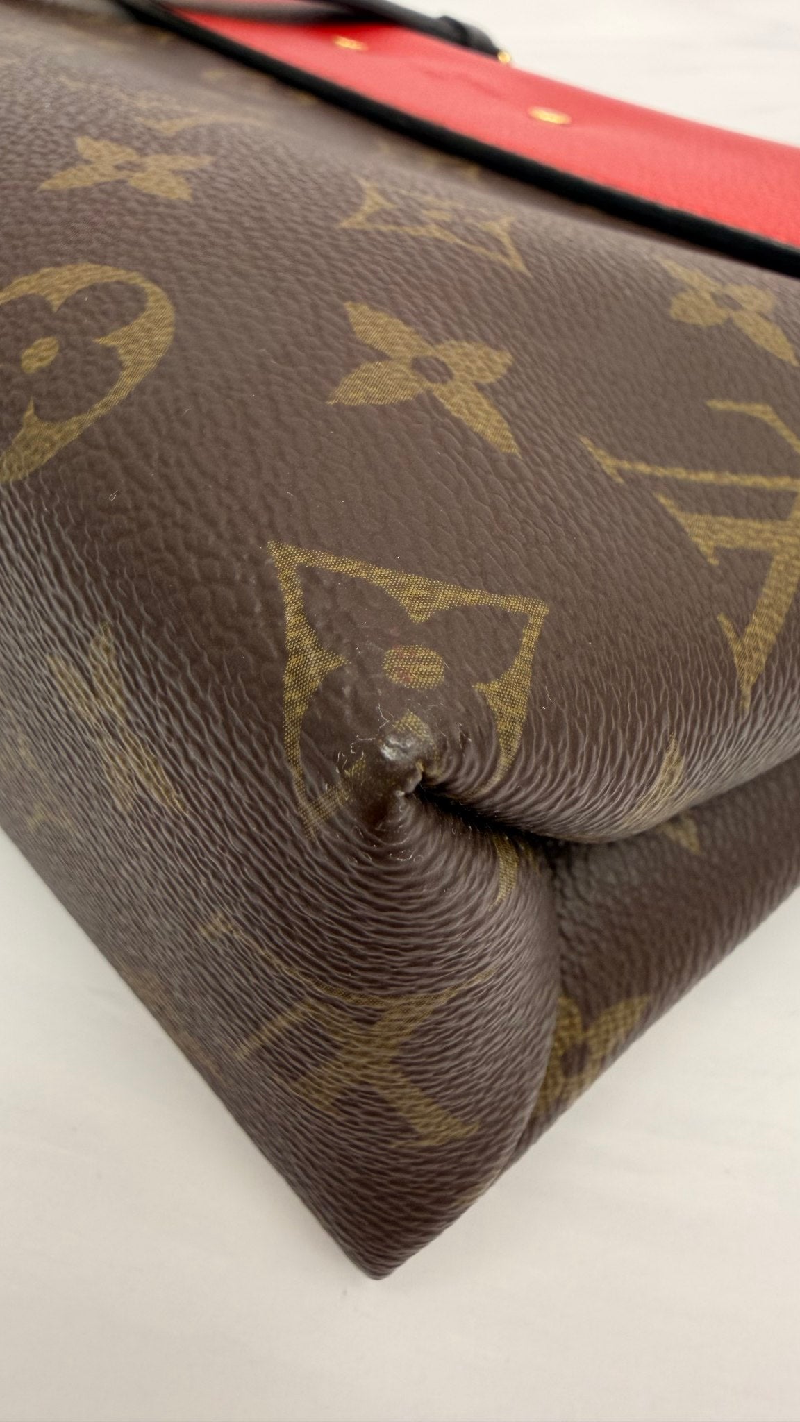 BRAND NEW - Louis Vuitton Monogram & Red Saint Placide Shoulder Bag
