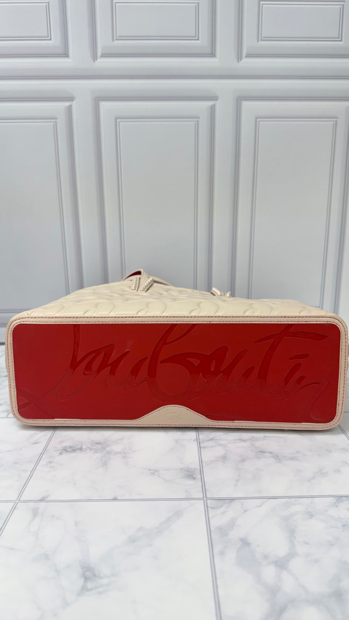 Christian Louboutin Pink Leather Cabata Tote Bag