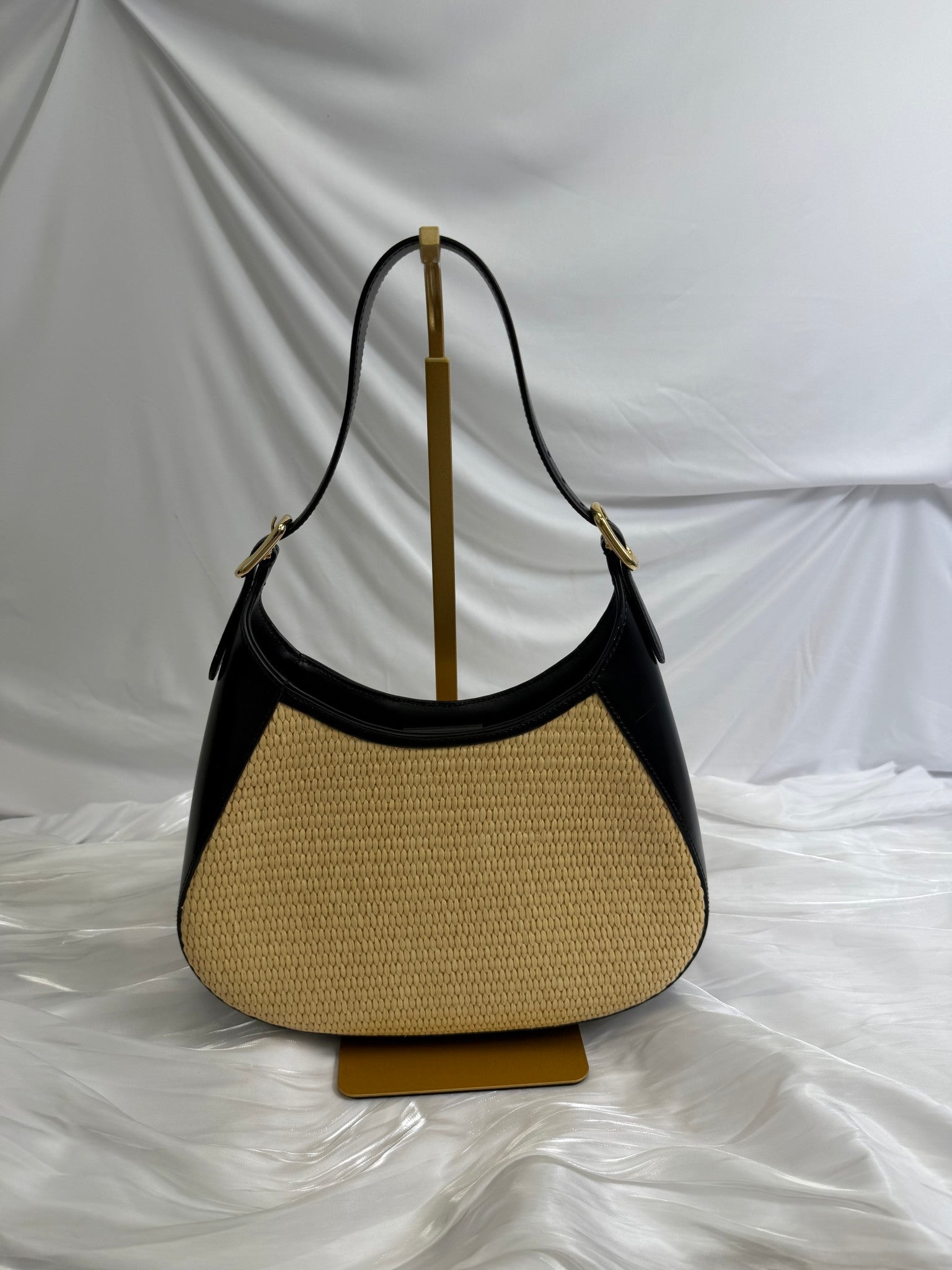 BRAND NEW Prada Woven Leather Trim Cleo Bag