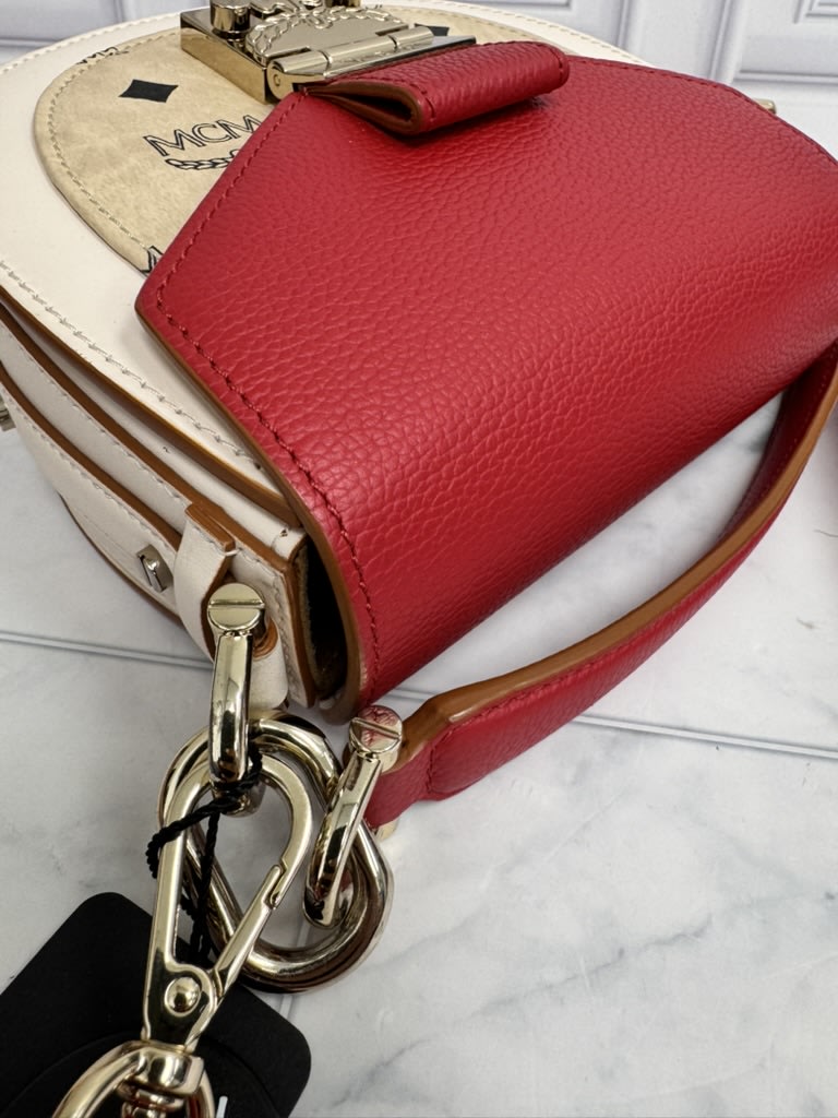 MCM Tricolor Visetos Grained Leather Patricia Crossbody Bag