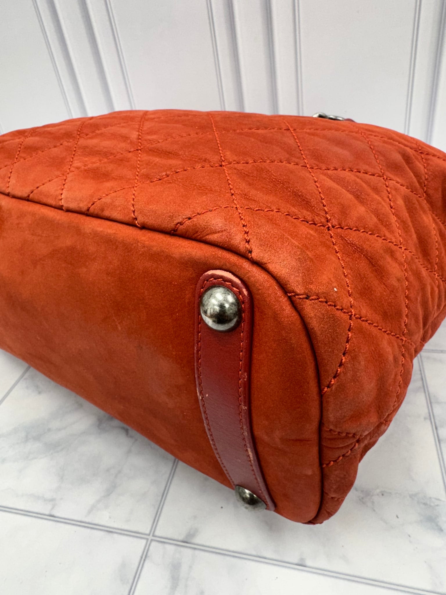 Chanel Red Iridescent Calfskin Leather "In the Mix" Large Shopping Tote Bag