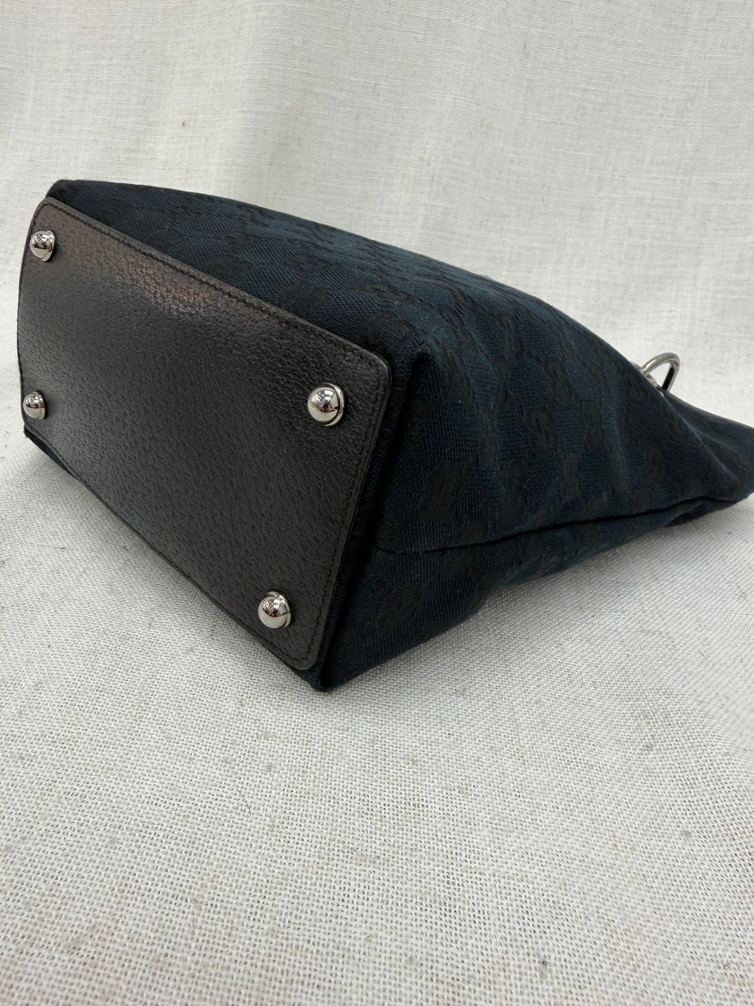 Gucci Black GG Canvas Eclipse Shoulder Bag