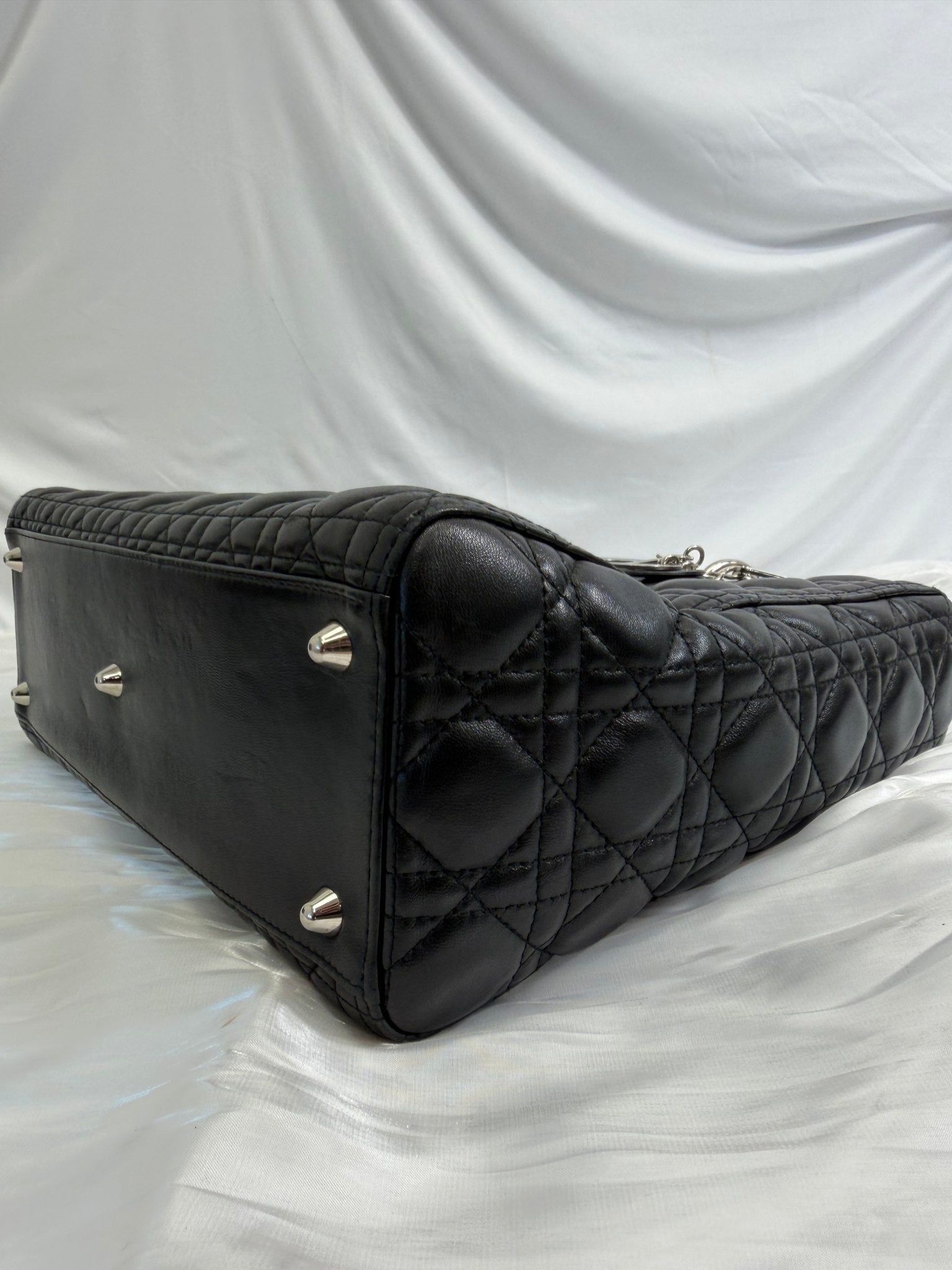 Christian Dior Black Cannage Lambskin Large Lady Dior