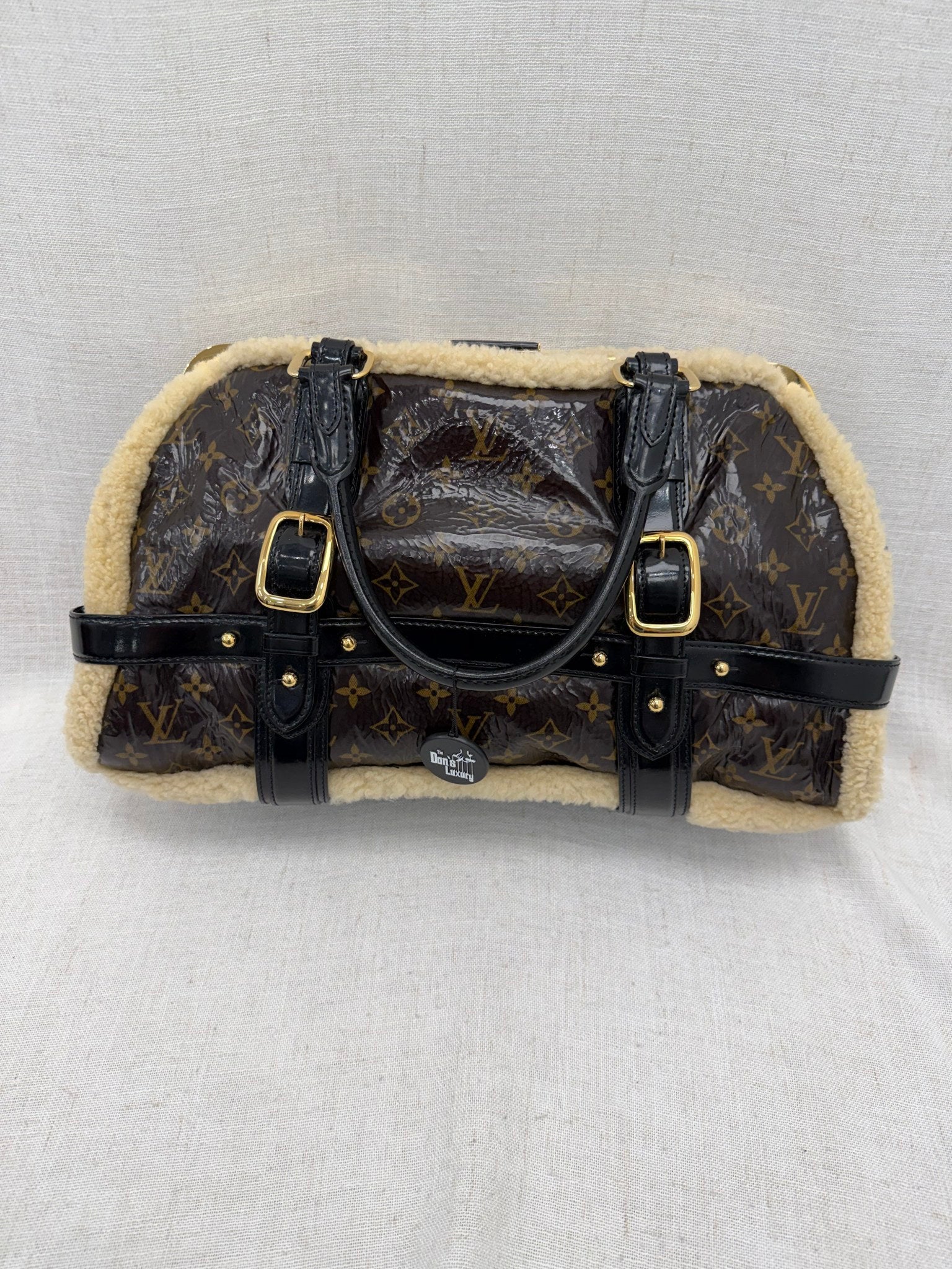 Louis Vuitton Monogram Limited Edition Shearling Thunder Storm Bag