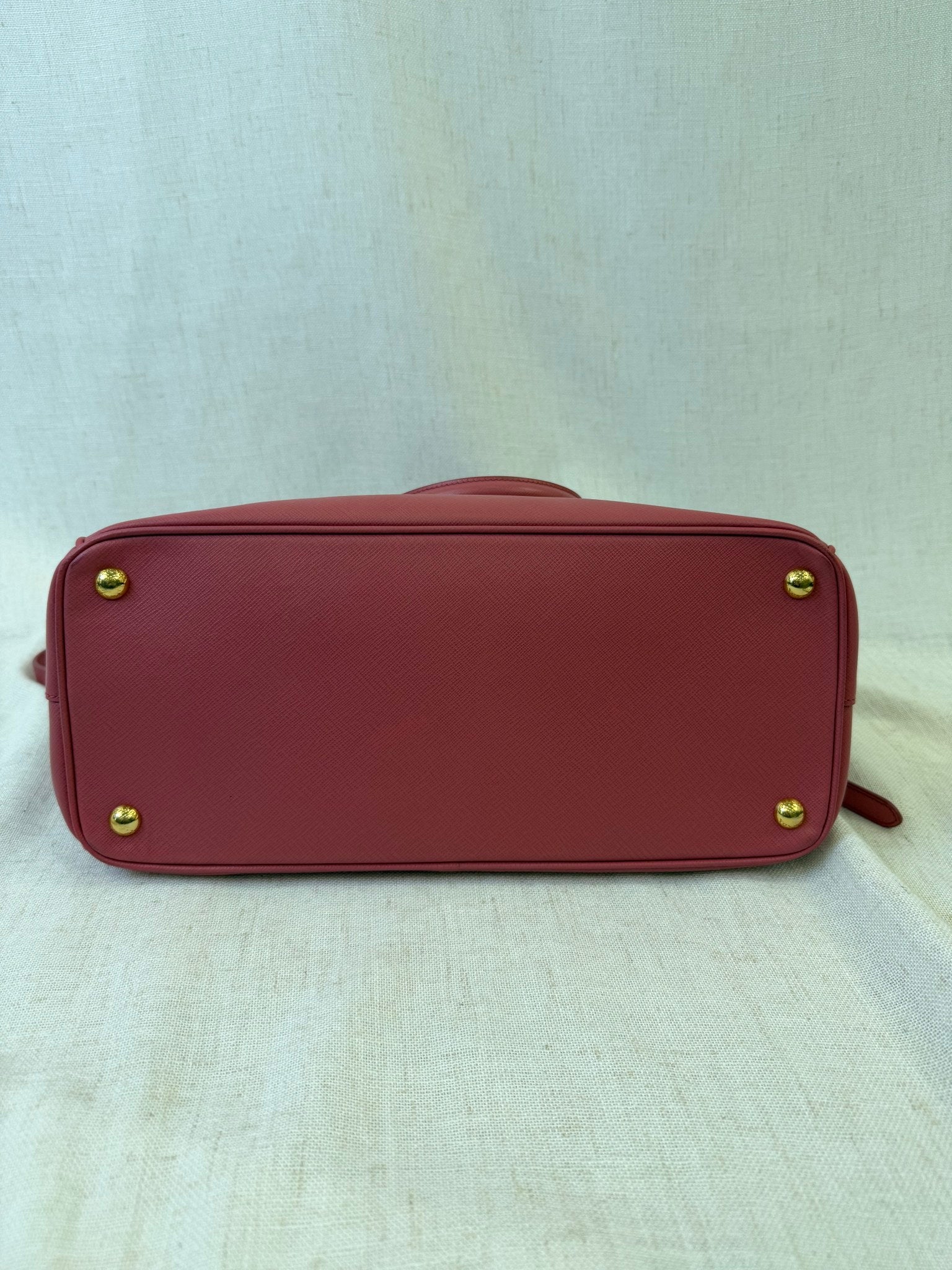 Prada Pink Saffiano Leather Galleria Two Way Tote