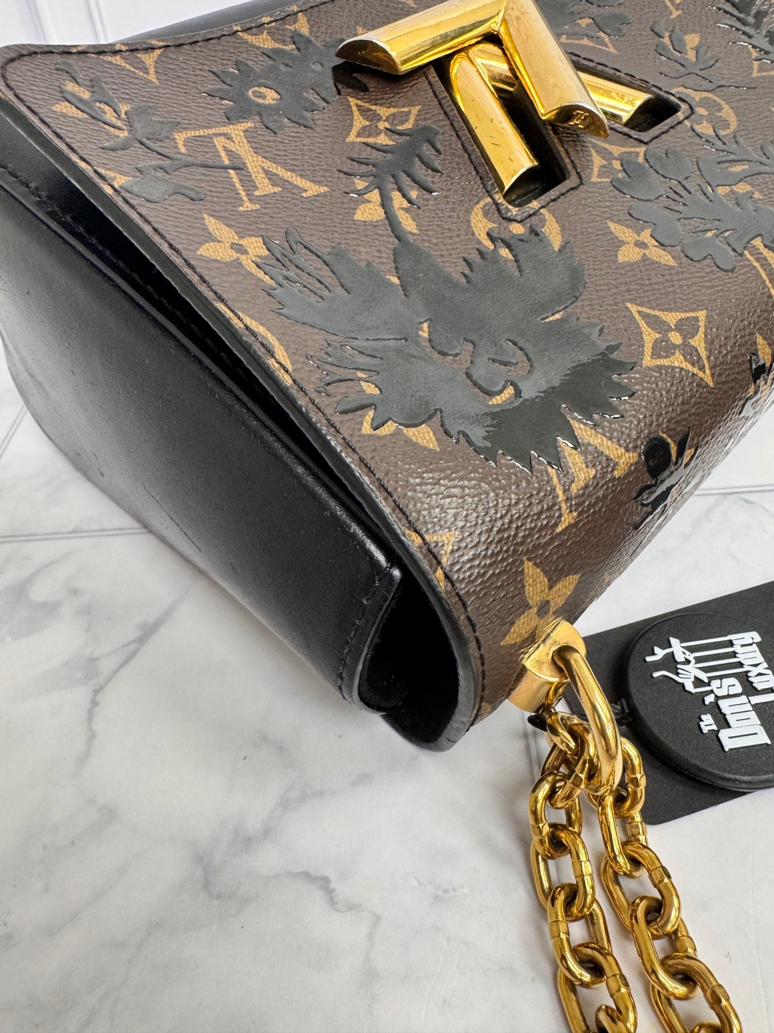 Louis Vuitton Blossom Monogram Coated Canvas Twist MM Bag