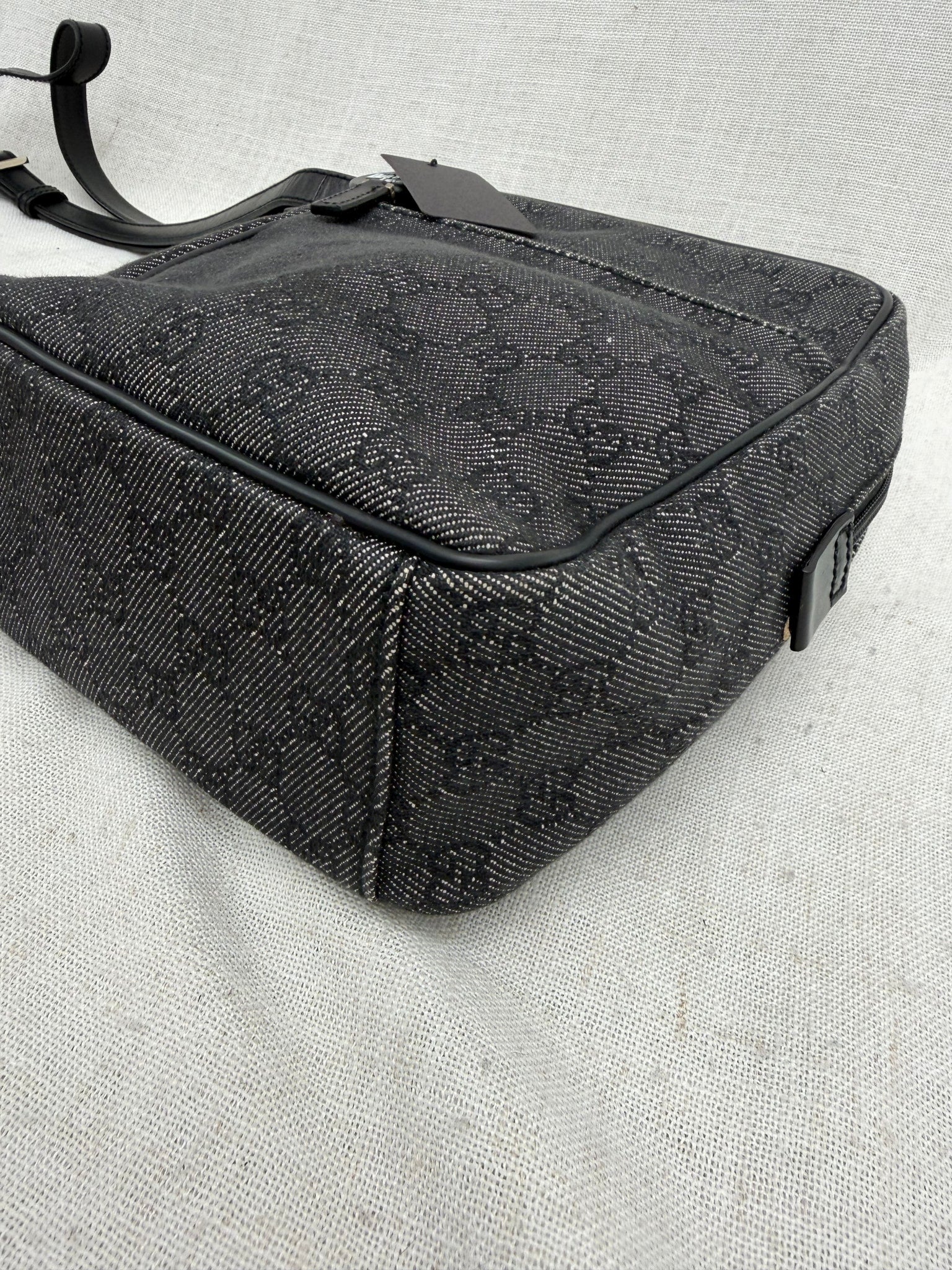 Gucci Black GG Jacquard Messenger Crossbody