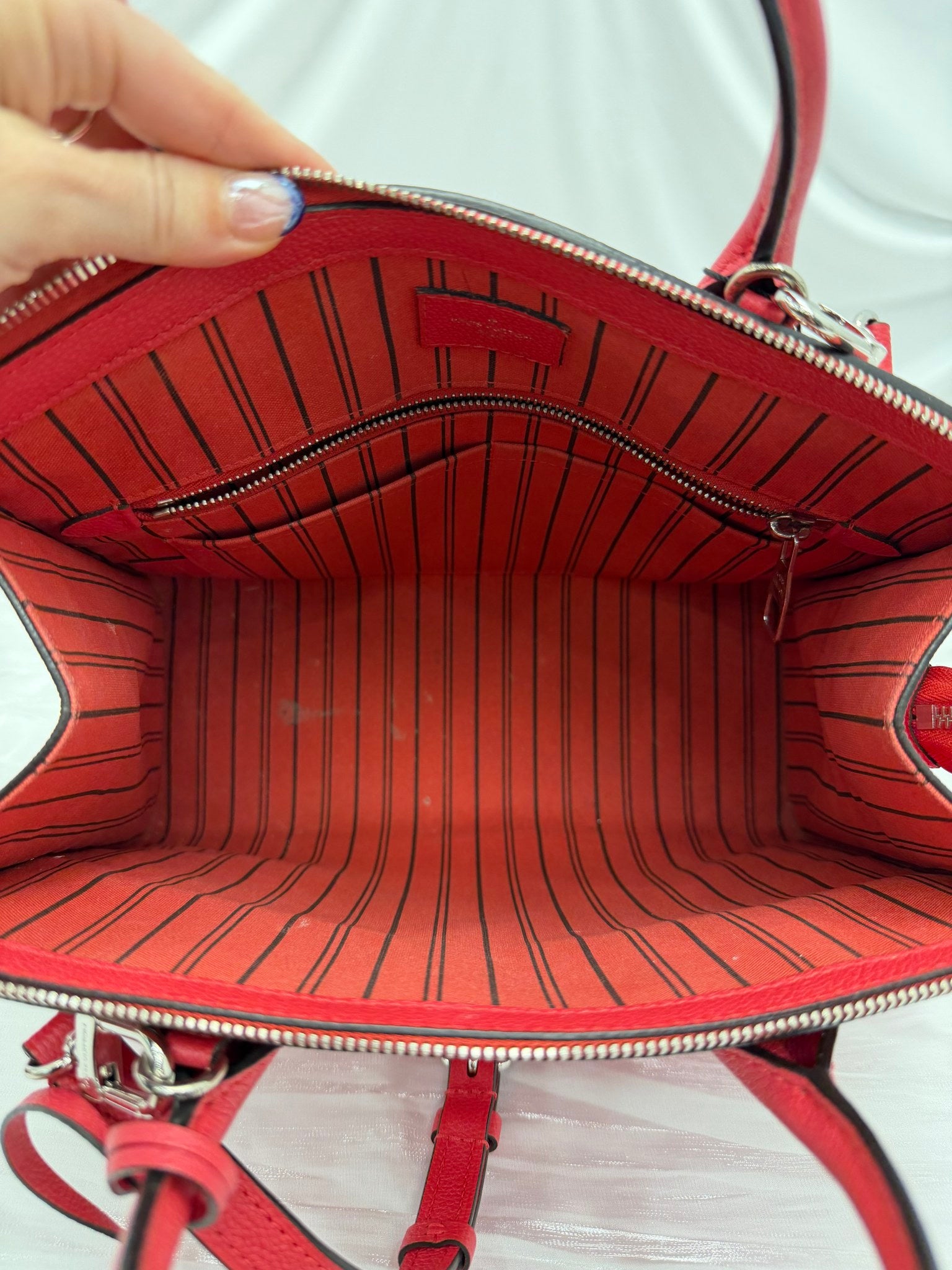 Louis Vuitton Red Empreinte Pont Neuf MM Handbag