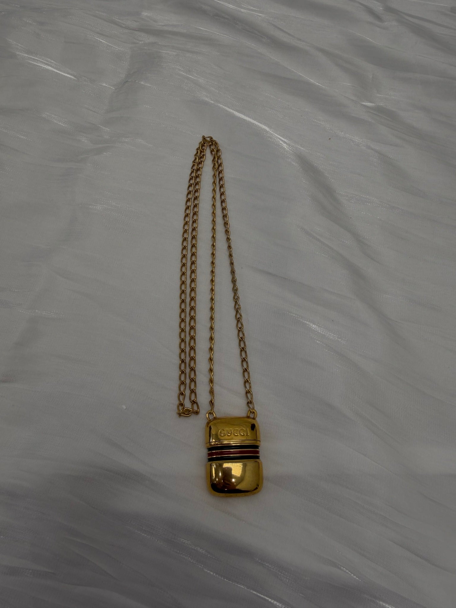 Gucci Vintage Gold Tone Sherry Necklace