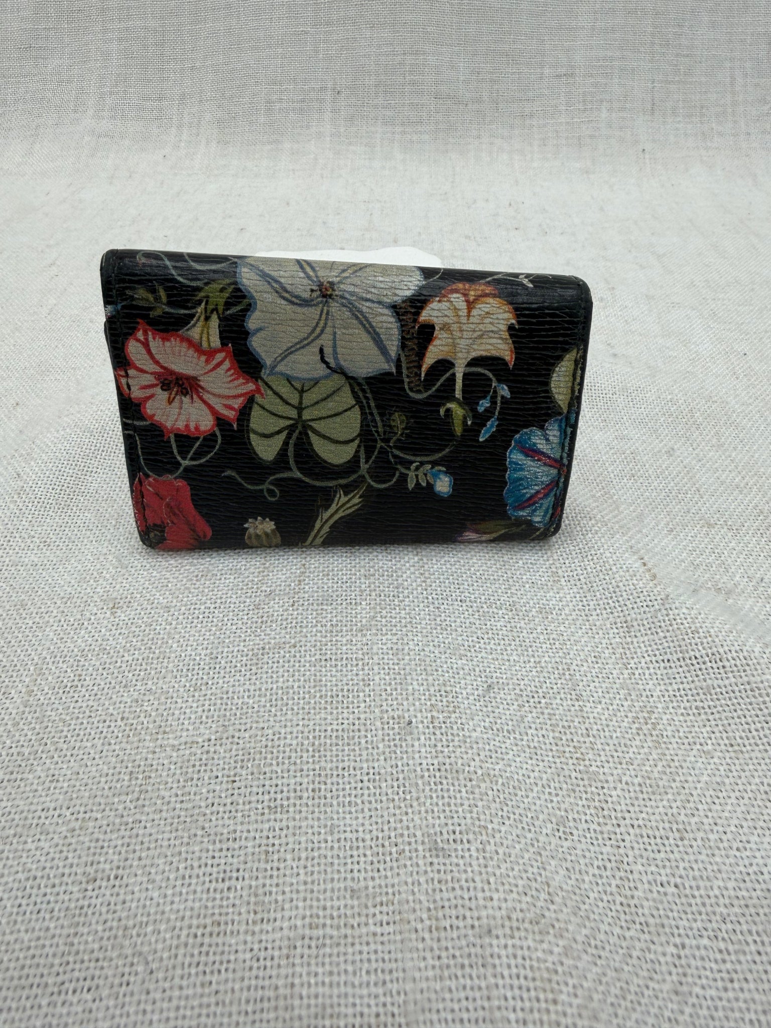 Gucci Black Floral 6 Key Ring Holder