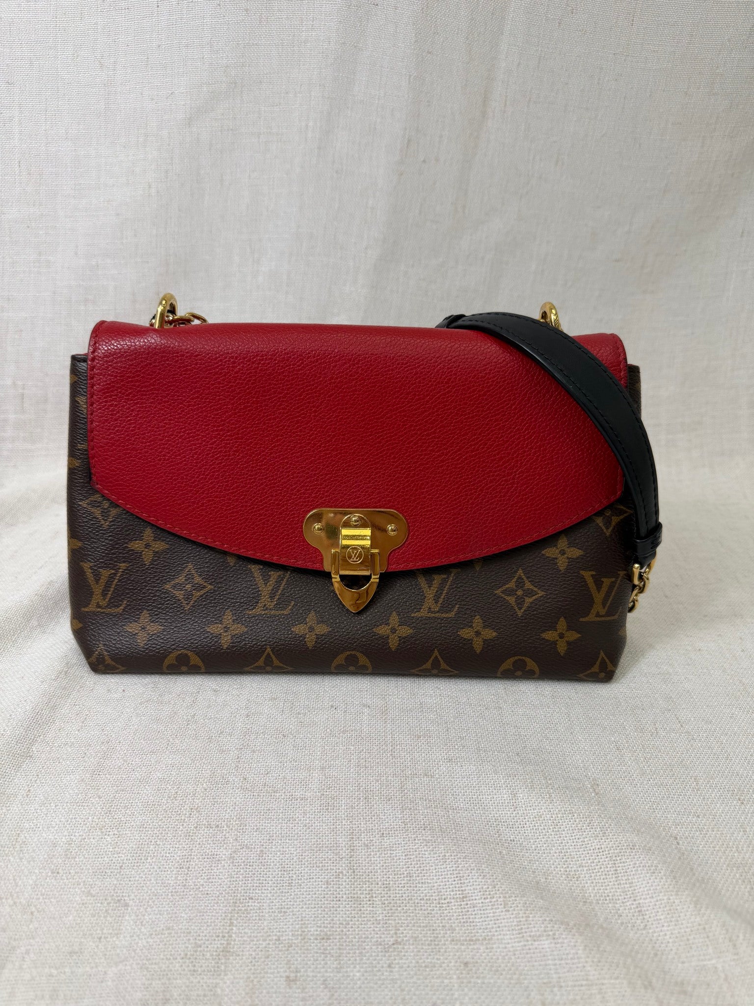Louis Vuitton Monogram & Red Saint Placide Chain Bag