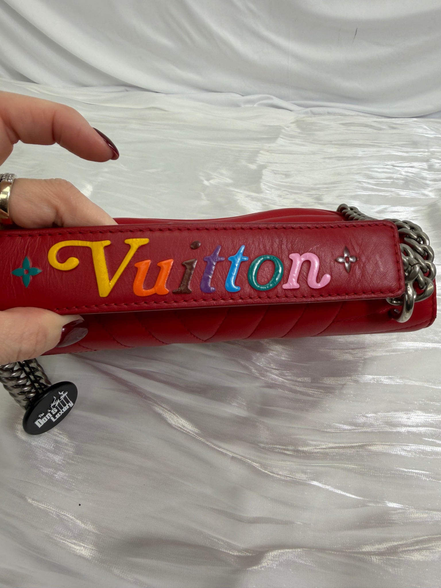 Louis Vuitton Red Quilted Leather New Wave MM