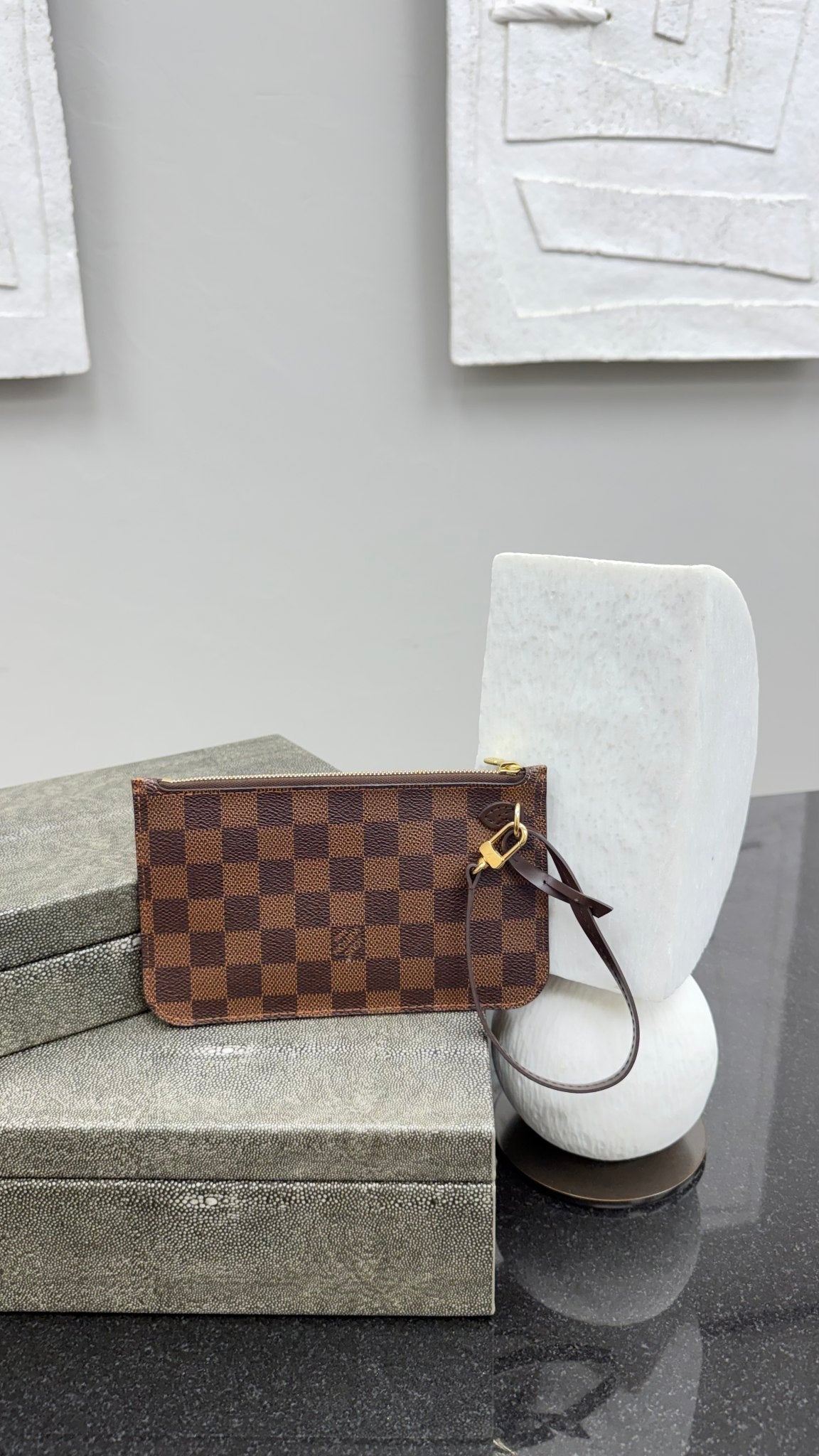 Louis Vuitton Damier Ebene Neverfull Pouch