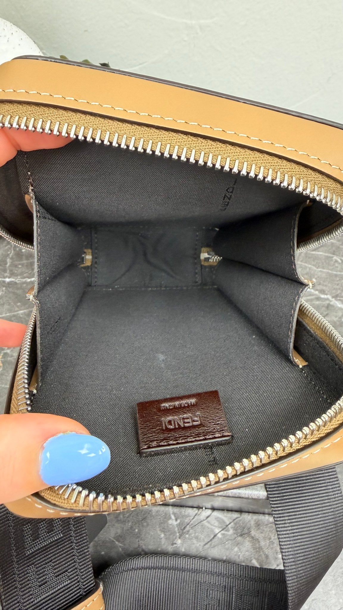 BRAND NEW- Fendi Brown Zucca Coated Canvas & Leather Phone Sling Bag