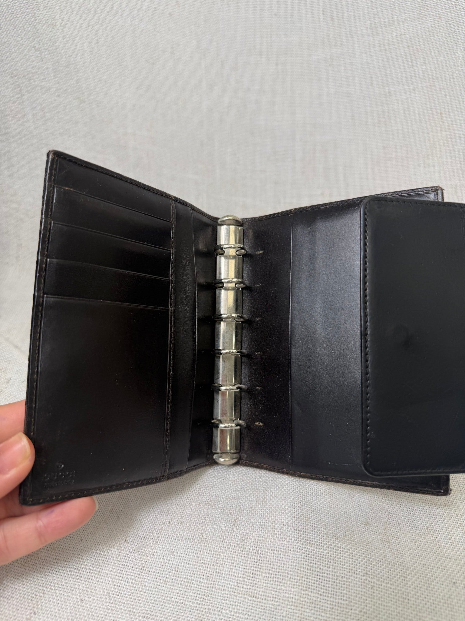 Gucci Brown Canvas Passport Agenda Cover