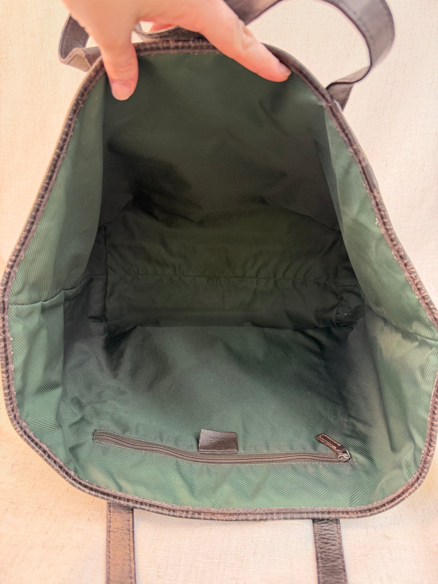 Gucci White Canvas Horsebit Print Tote Bag