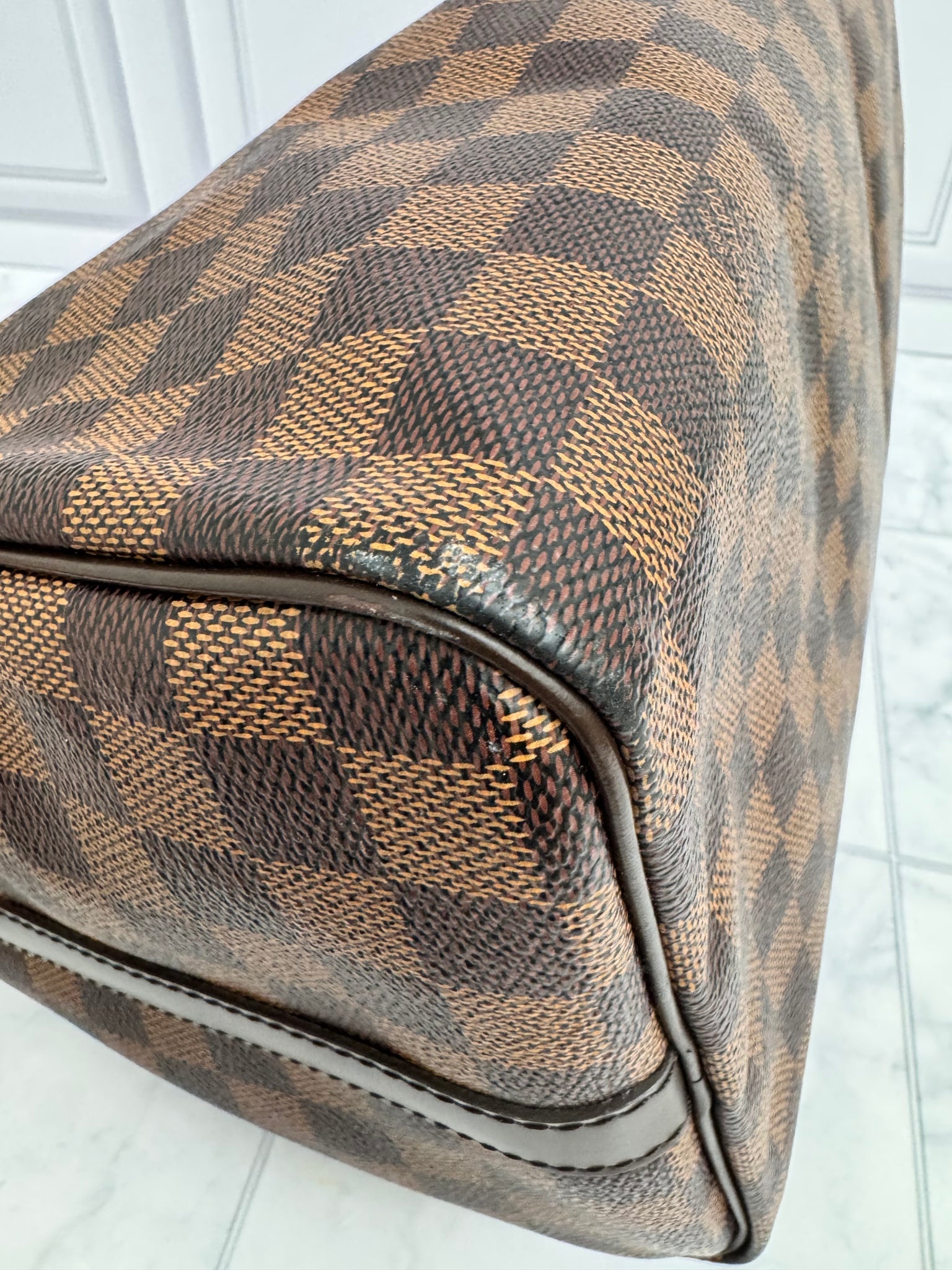 Louis Vuitton Damier Ebene Speedy 30 Bandouliere