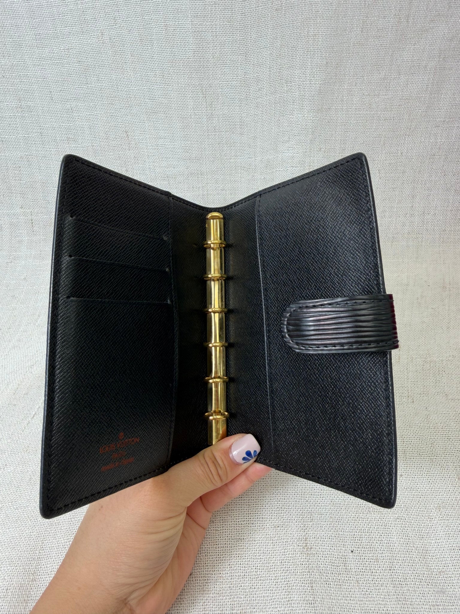 Louis Vuitton Black Epi Leather Passport Agenda PM