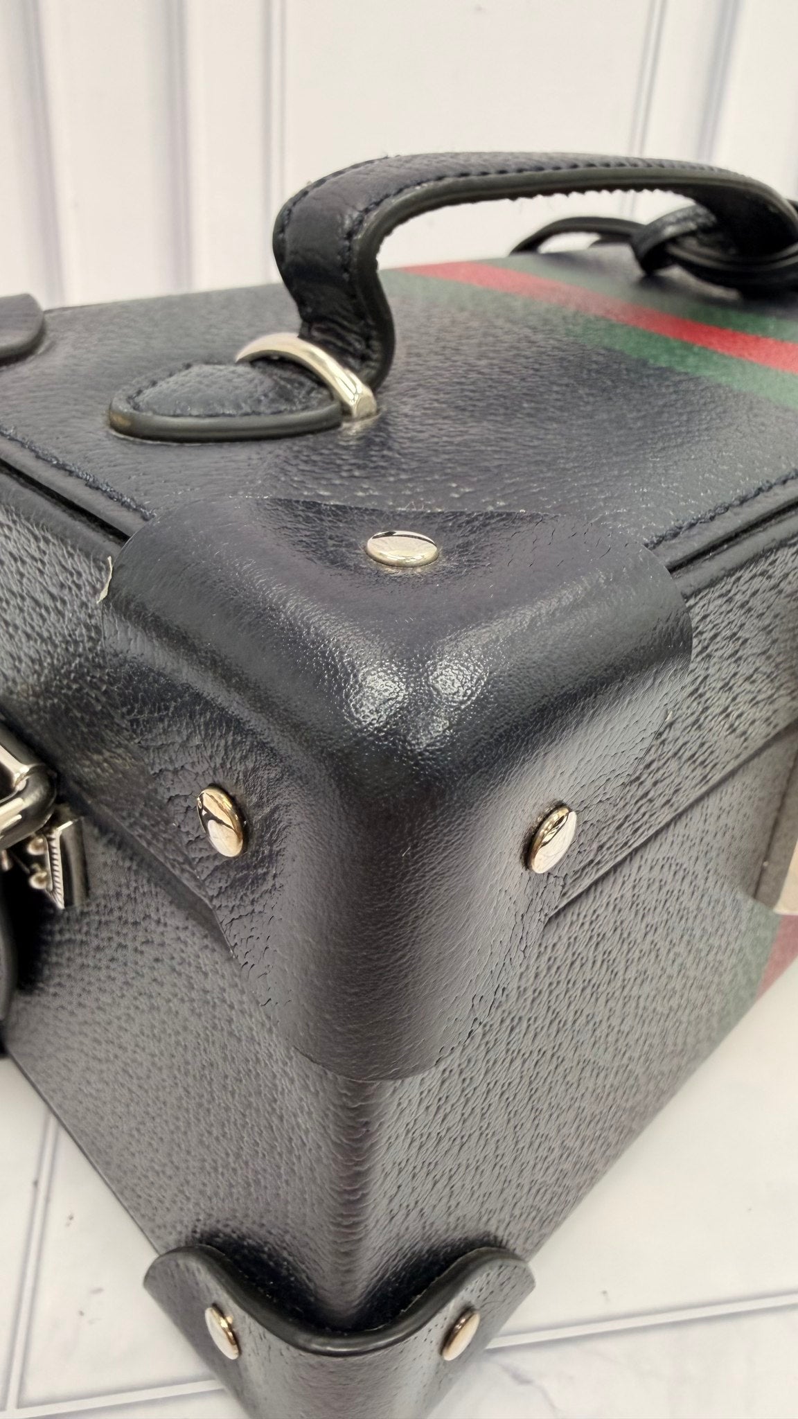 Gucci Navy Calfskin Leather Savory Watch Case