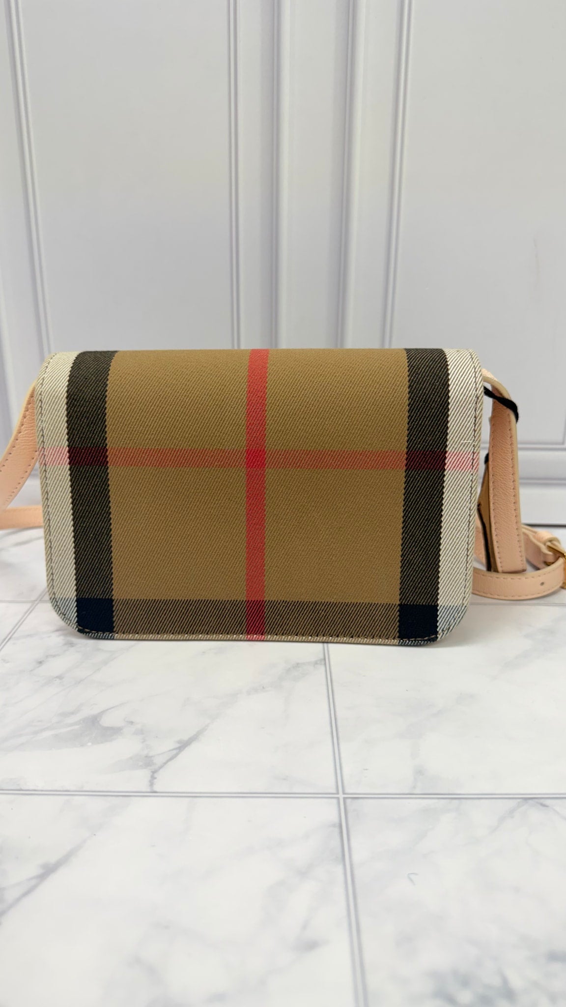 BRAND NEW - Burberry Pink Novacheck Crossbody Bag