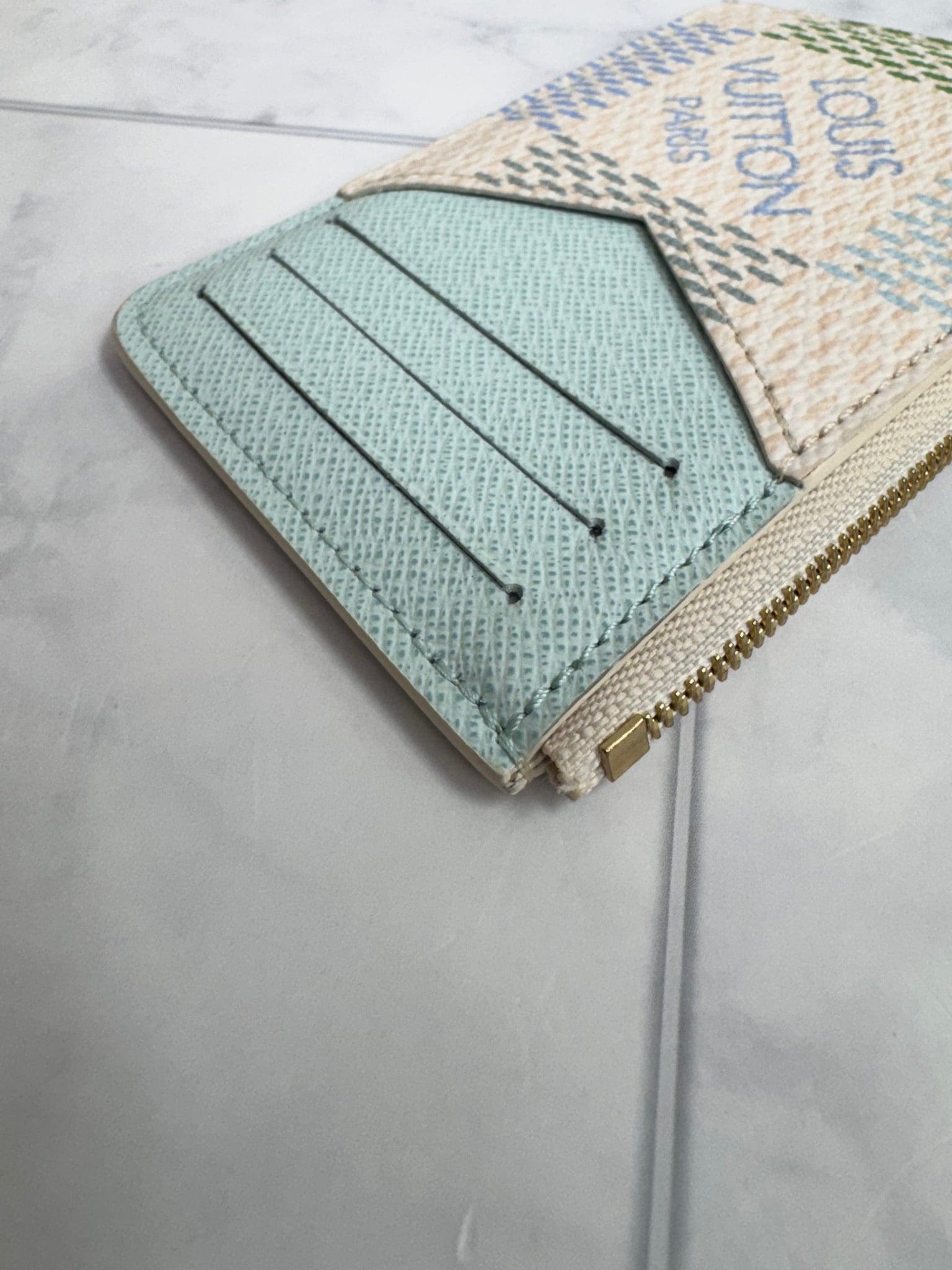 Louis Vuitton Cream Multicolor Romy Card Holder