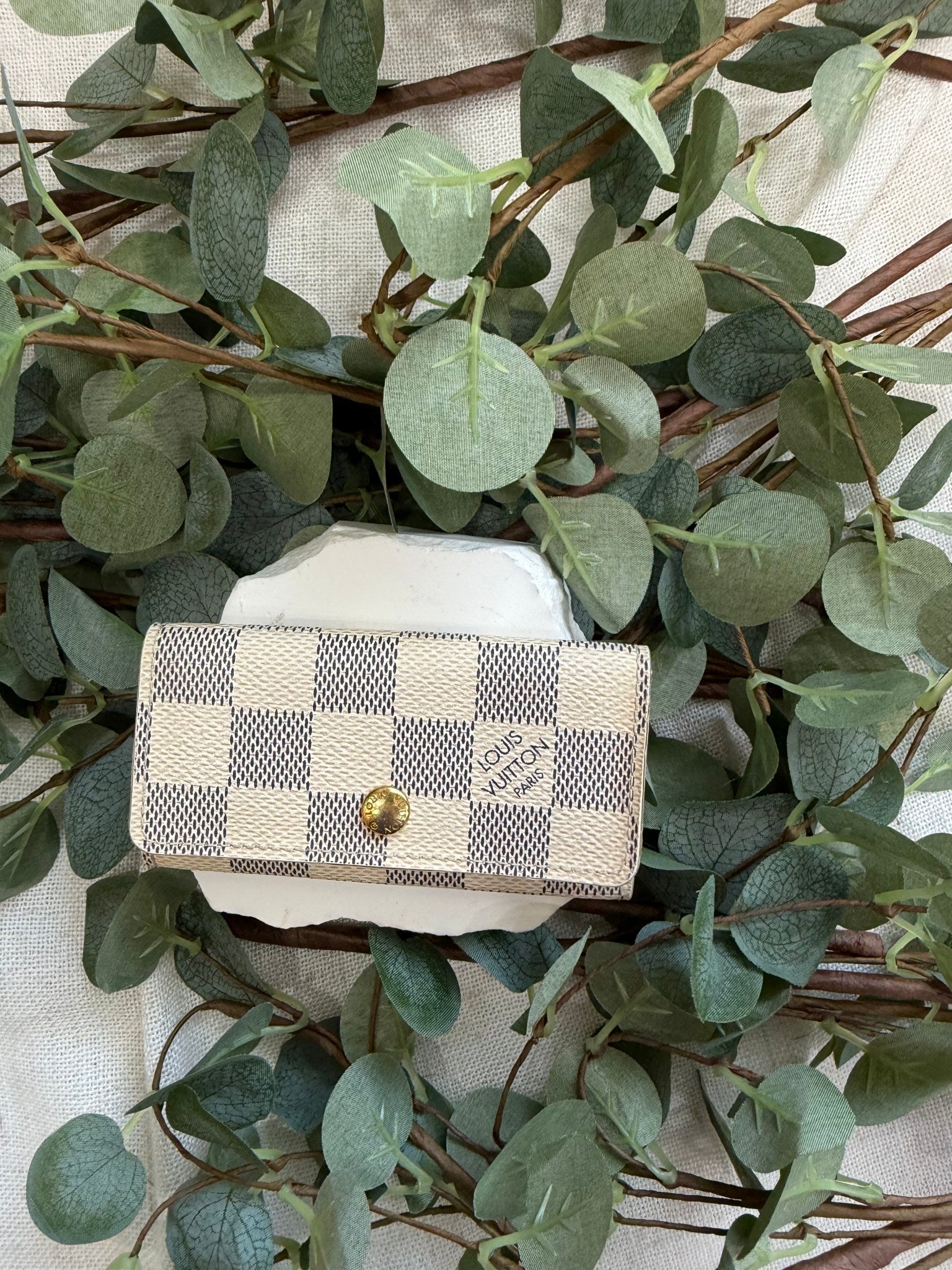 Louis Vuitton Damier Azure 4 Key Ring Case
