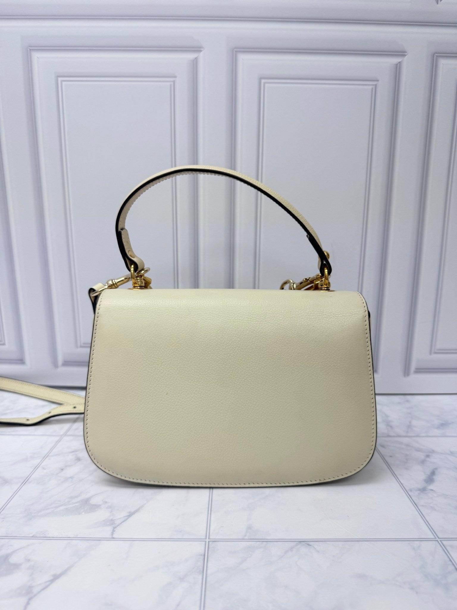 Gucci Cream Leather Blondie Crossbody Bag